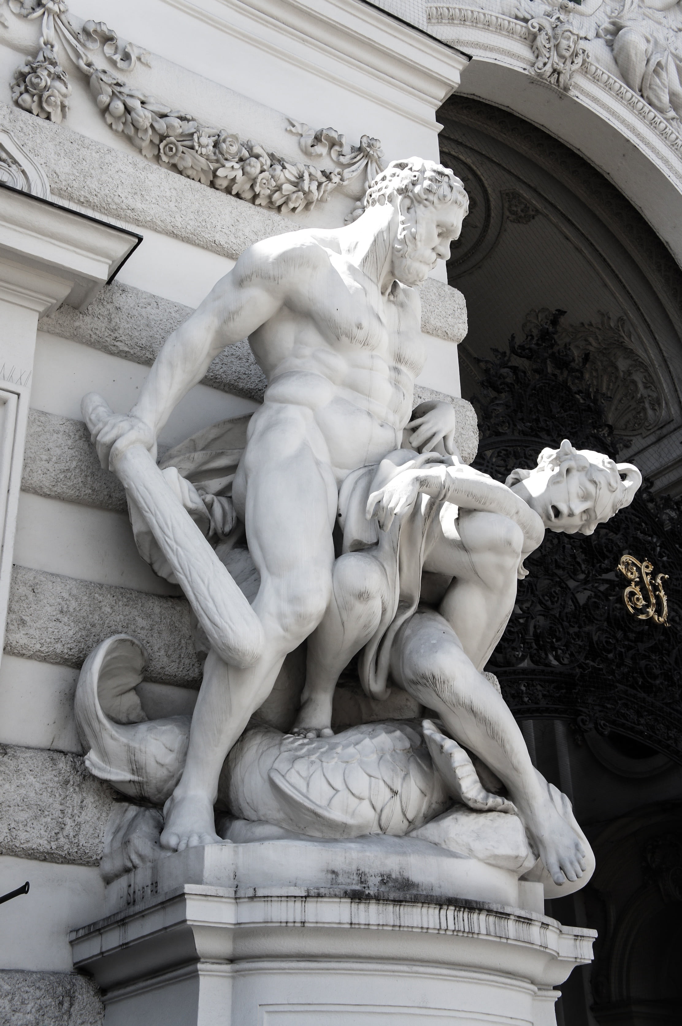 history, goliath, built structure, austria, angel, building exterior, no people, female likeness, human representation, day, the past, vienna, creativity, Phone HD Wallpaper