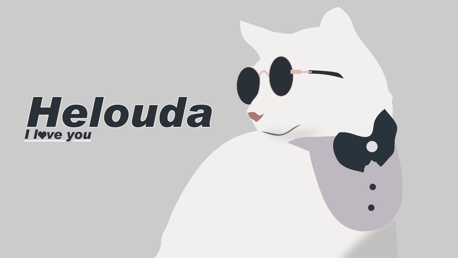 white, 1080P, artwork, gray, smoking, i love you 3000, minimalism, HD Wallpaper