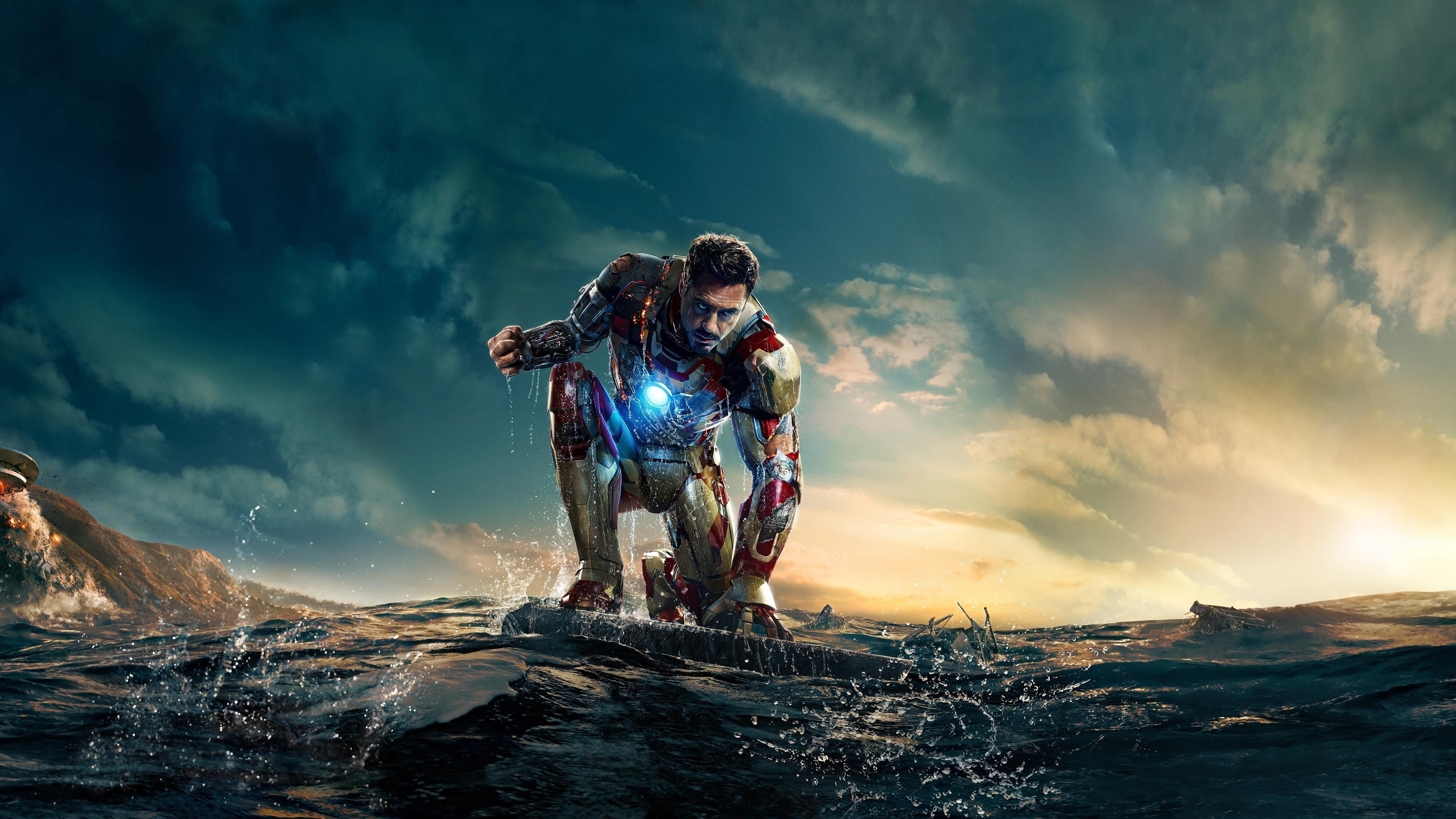 Iron Man, 4K, Robert Downey Jr., Iron Man 3, HD Wallpaper