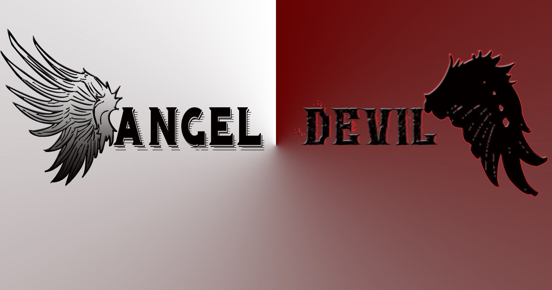 Devil, angel, 720P, HD Wallpaper