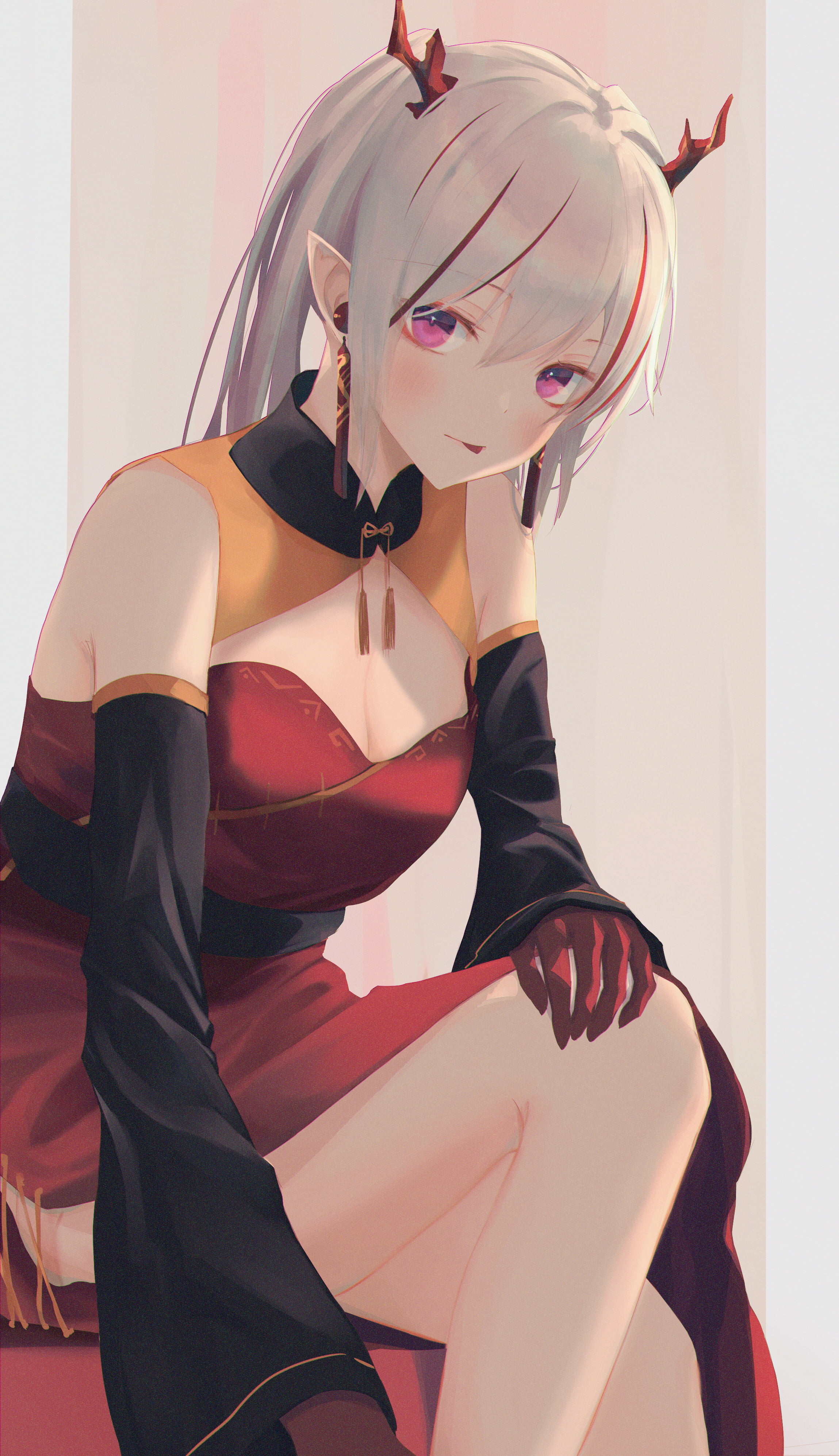 portrait display, anime girls, 4K, 7ife, Arknights, Phone HD Wallpaper