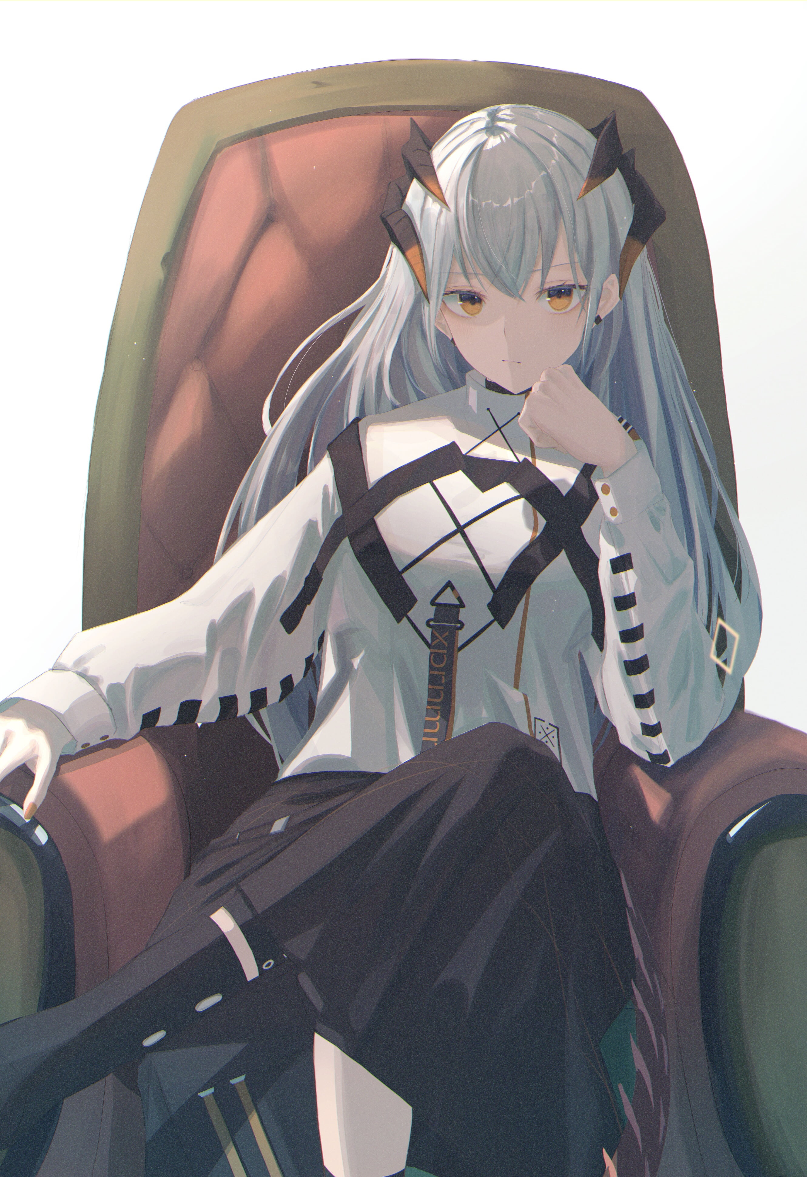 looking at viewer, portrait display, Arknights, 4K, anime girls, 7ife, Phone HD Wallpaper