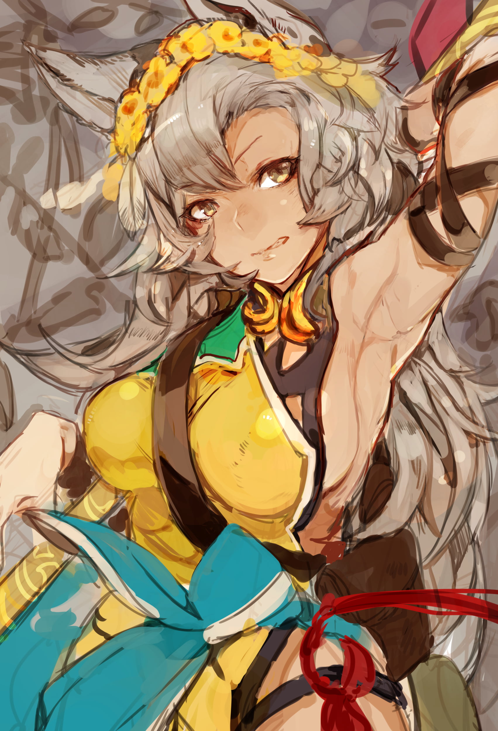 Hirannko, anime, simple background, Granblue Fantasy, 1080P, anime girls, Phone HD Wallpaper