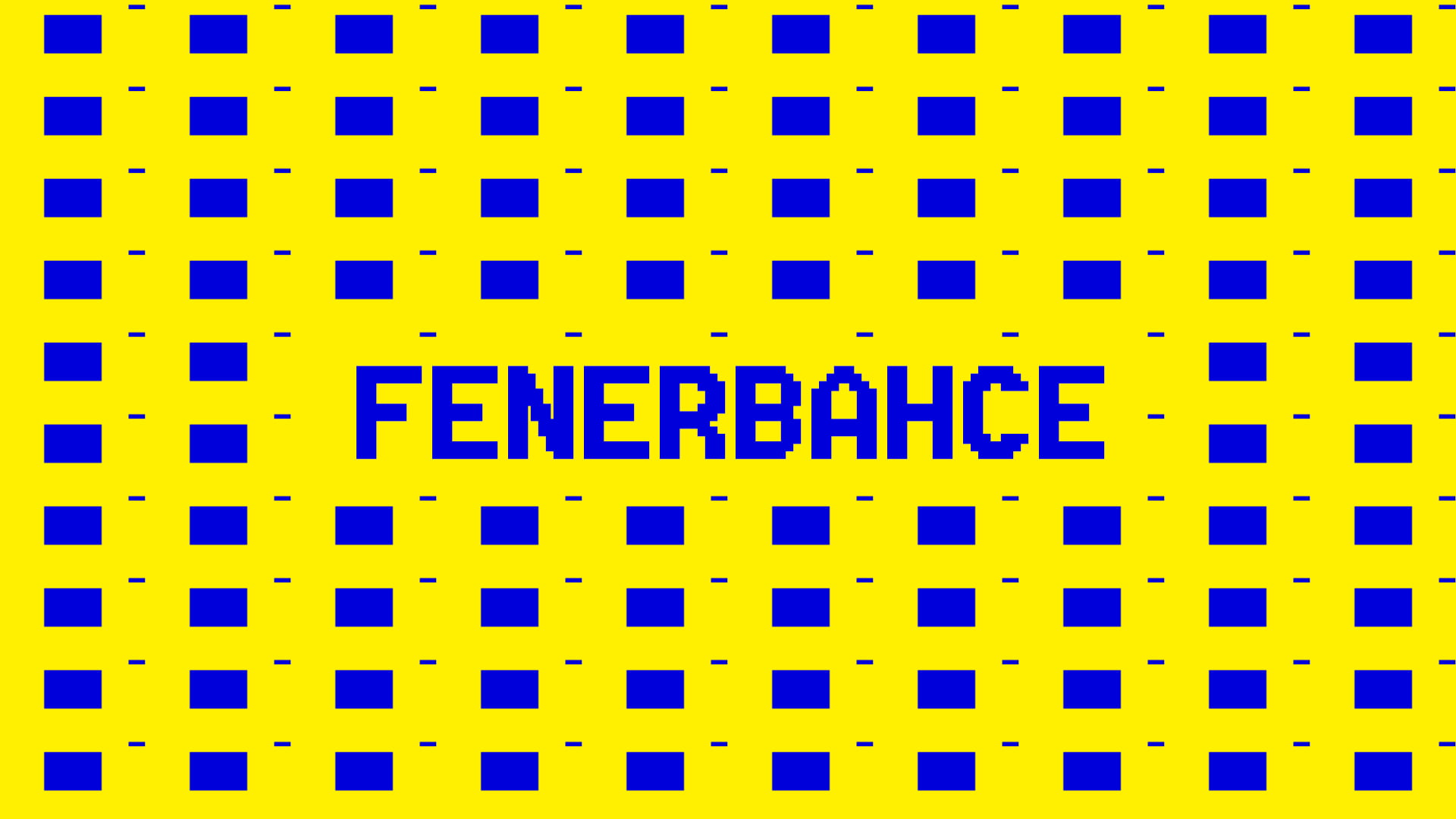 pixels, 1080P, Fenerbahçe, yellow background, HD Wallpaper