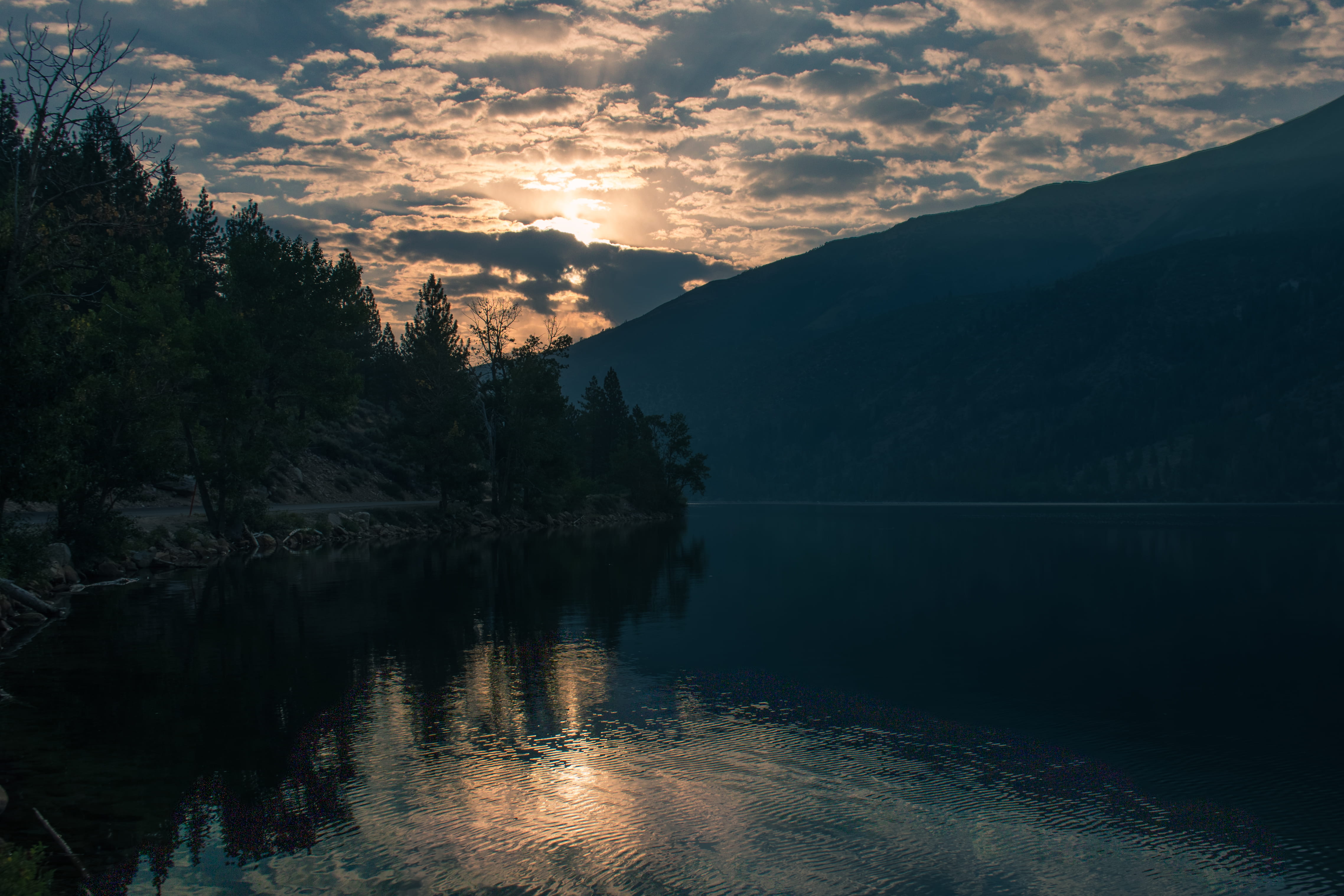 no people, water, beauty in nature, bridgeport, reflection, cloud - sky, sky, northwest, waterfront, tree, trees, nature, reflection lake, forest, plant, HD Wallpaper