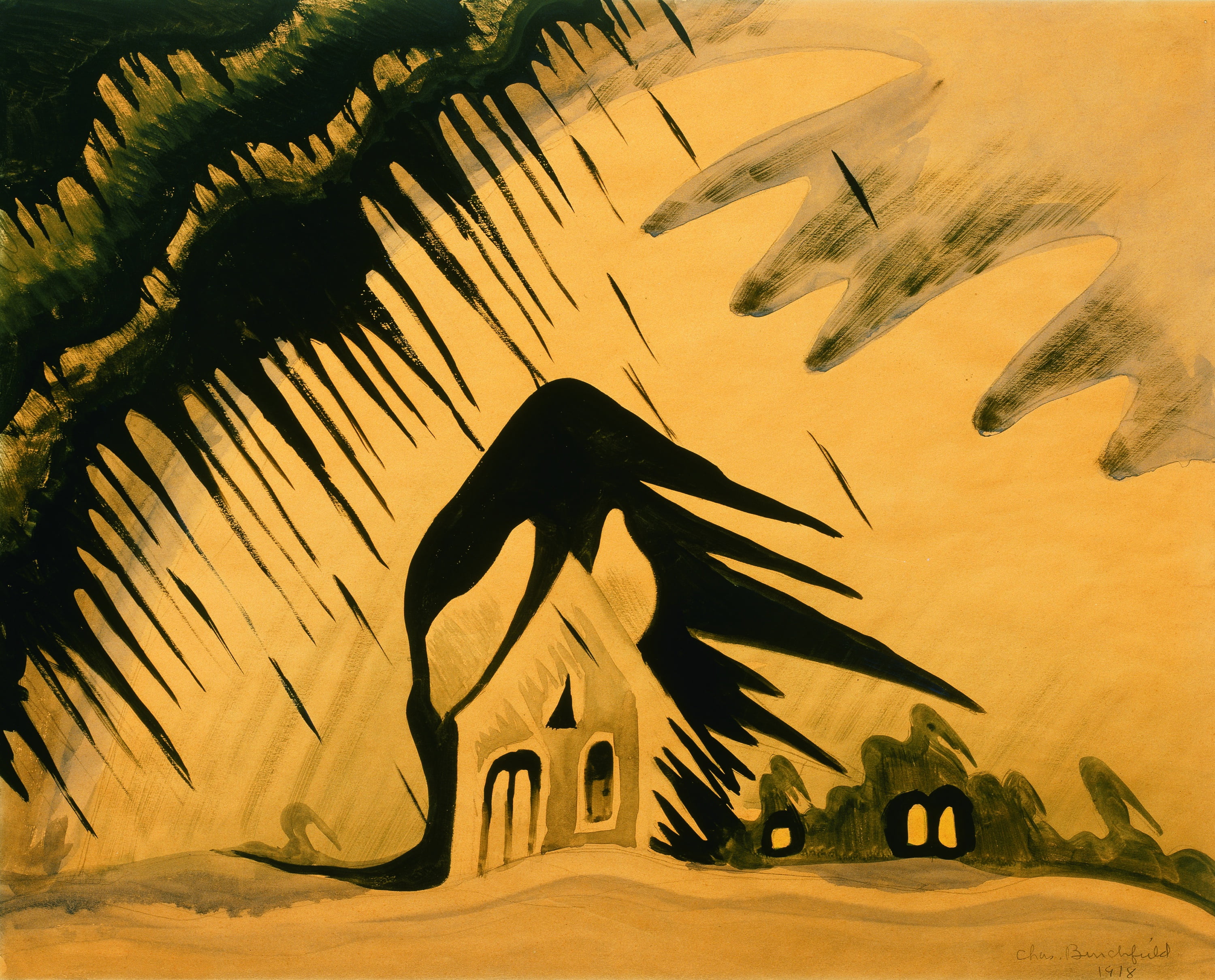 2K, Charles Ephraim Burchfield, 1918, The East Wind, HD Wallpaper