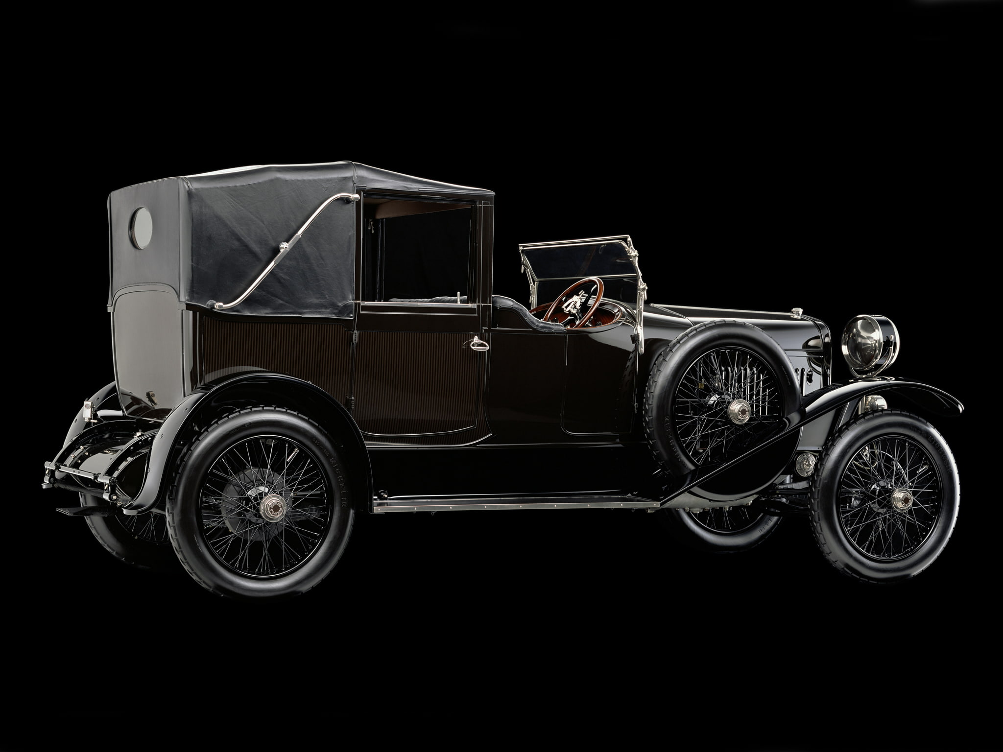 convertible, brougham, luxury, collapsible, 1918, suiza, hispano, type 32, retro, 1080P, HD Wallpaper