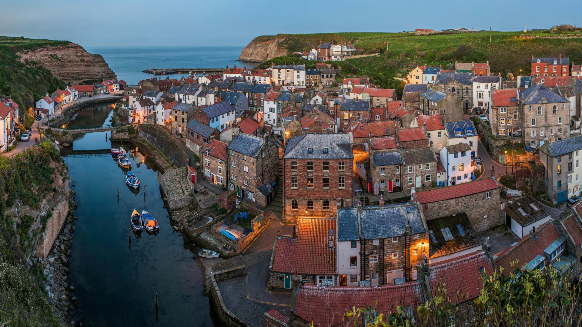 river, coast, united kingom, europe, town, residential district, water, building exterior, sea, high angle view, built structure, travel, no people, panorama, HD Wallpaper