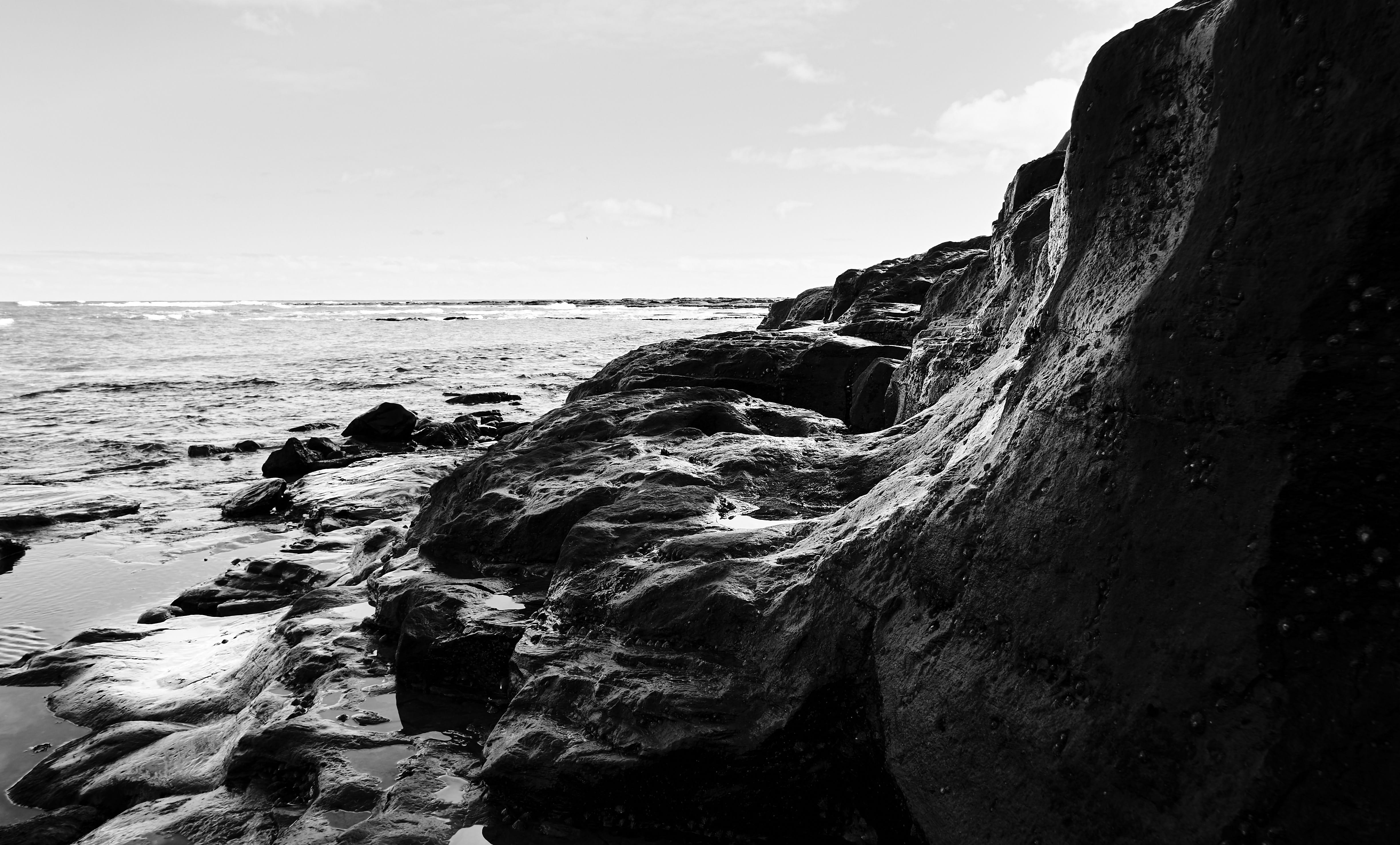 light, non-urban scene, bleak, day, tranquil scene, waves, outdoors, seaside, water, sea, nature, texture, shadow, sky, motion, depressed, reflections, HD Wallpaper