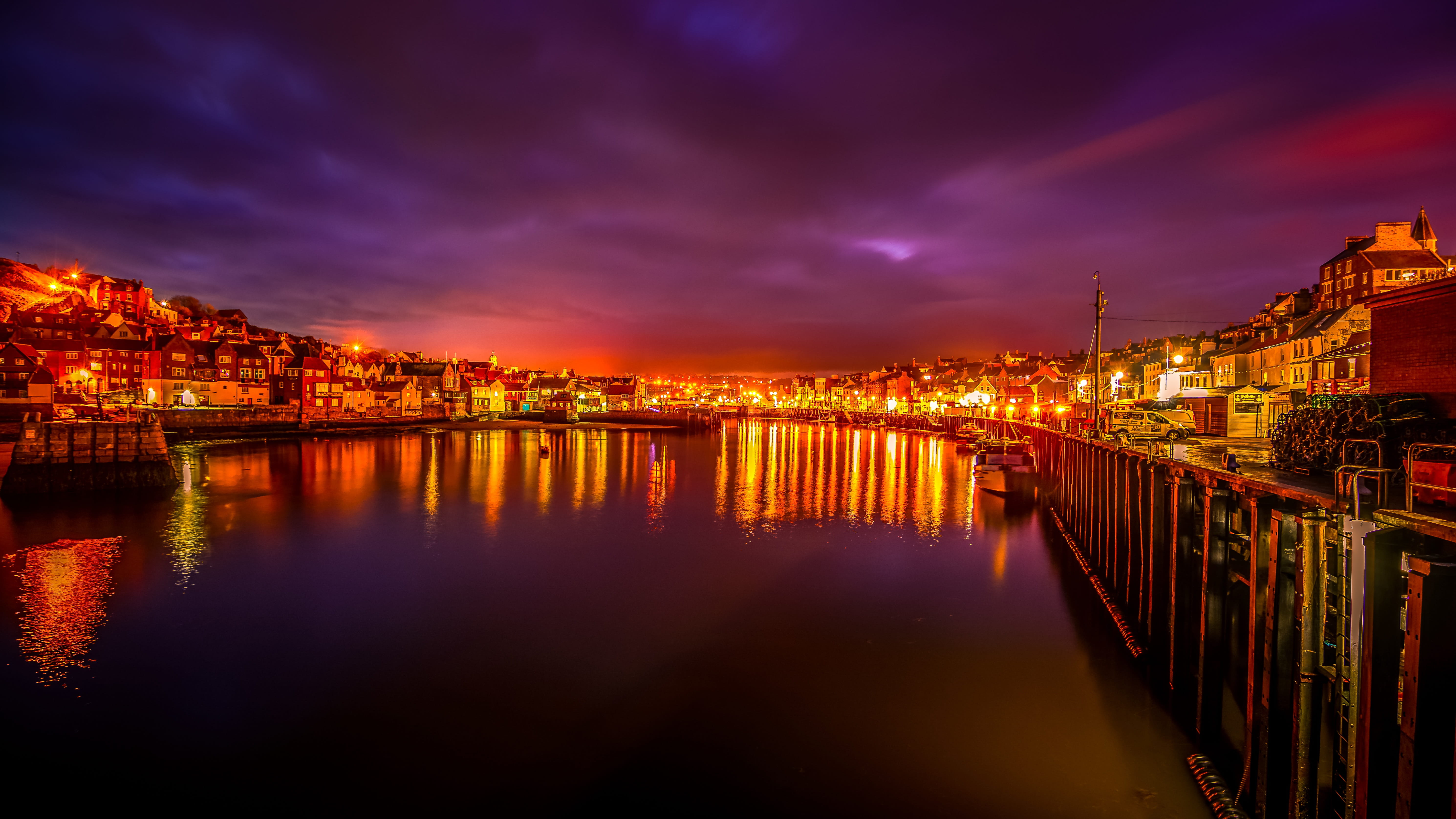 fishing, no people, whitby, cityscape, glowing, sea, gothic, outdoors, city, architecture, port, travel destinations, nature, magical, dracula, working, HD Wallpaper