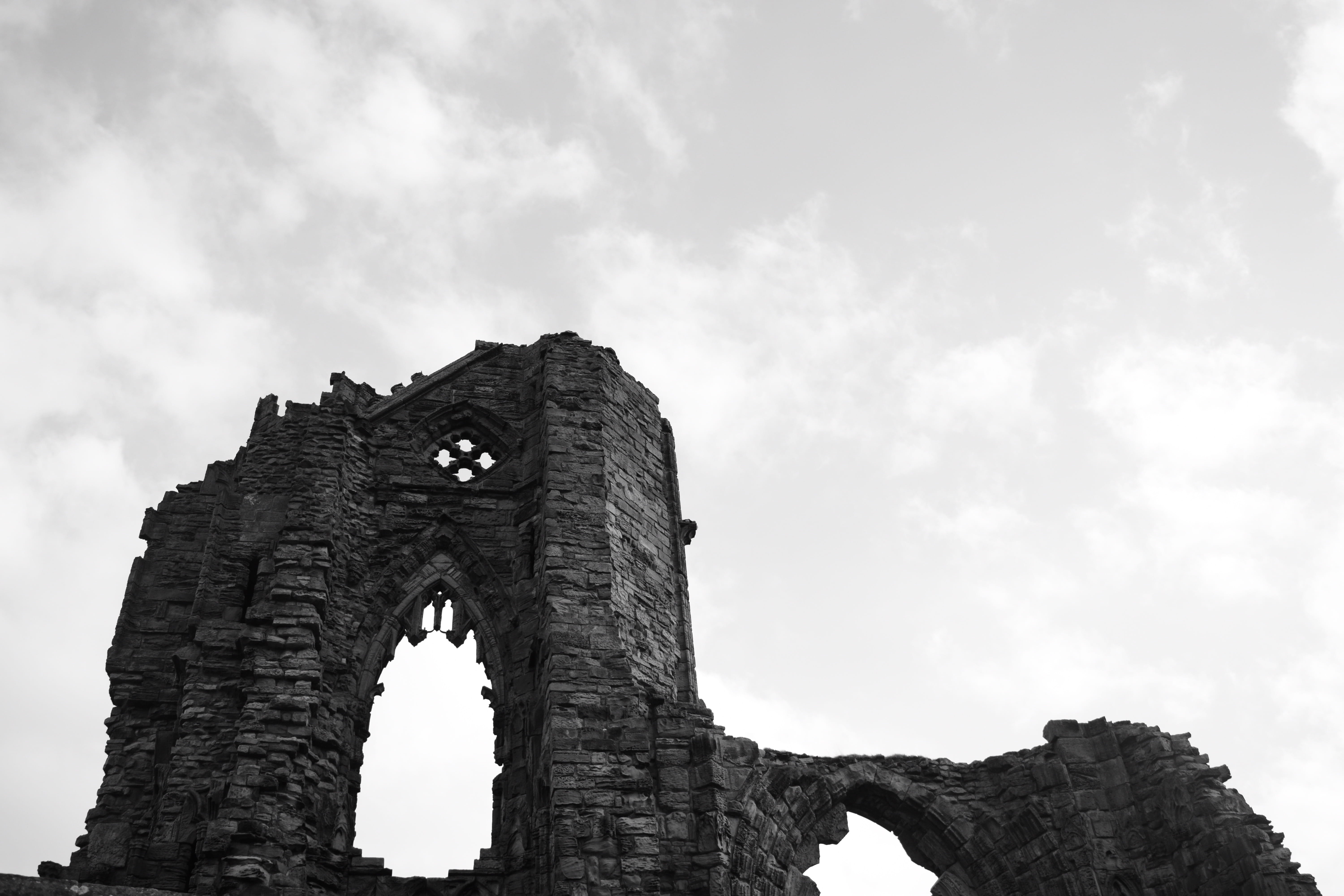 travel destinations, ancient civilization, travel, built structure, deterioration, no people, tourism, black and white, cloud - sky, arch, bad condition, HD Wallpaper
