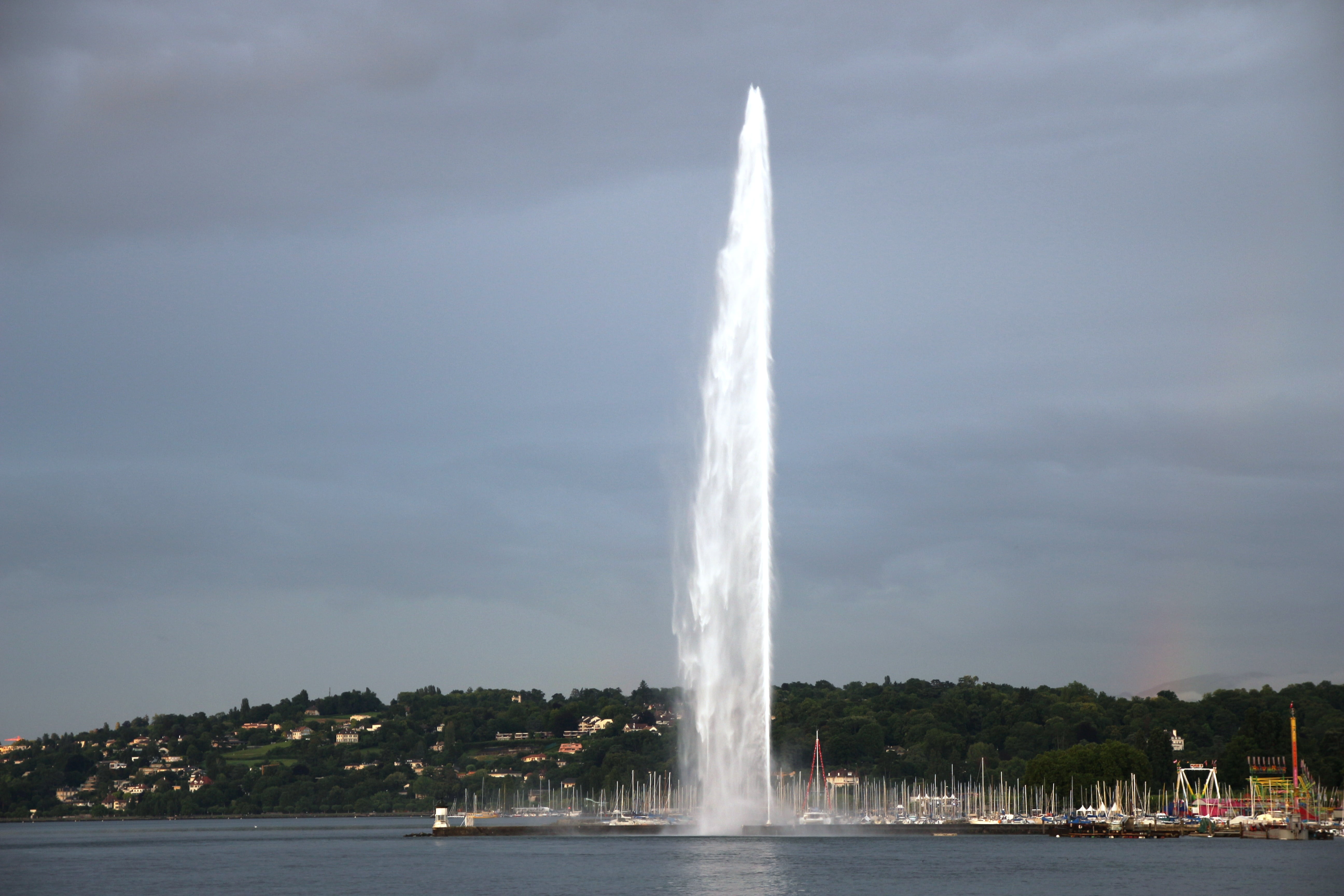lake, nature, long exposure, water, taking off, waterfront, wet, inject, travel, architecture, spraying, geneva, wasserburg, switzerland, sky, cloud - sky, HD Wallpaper