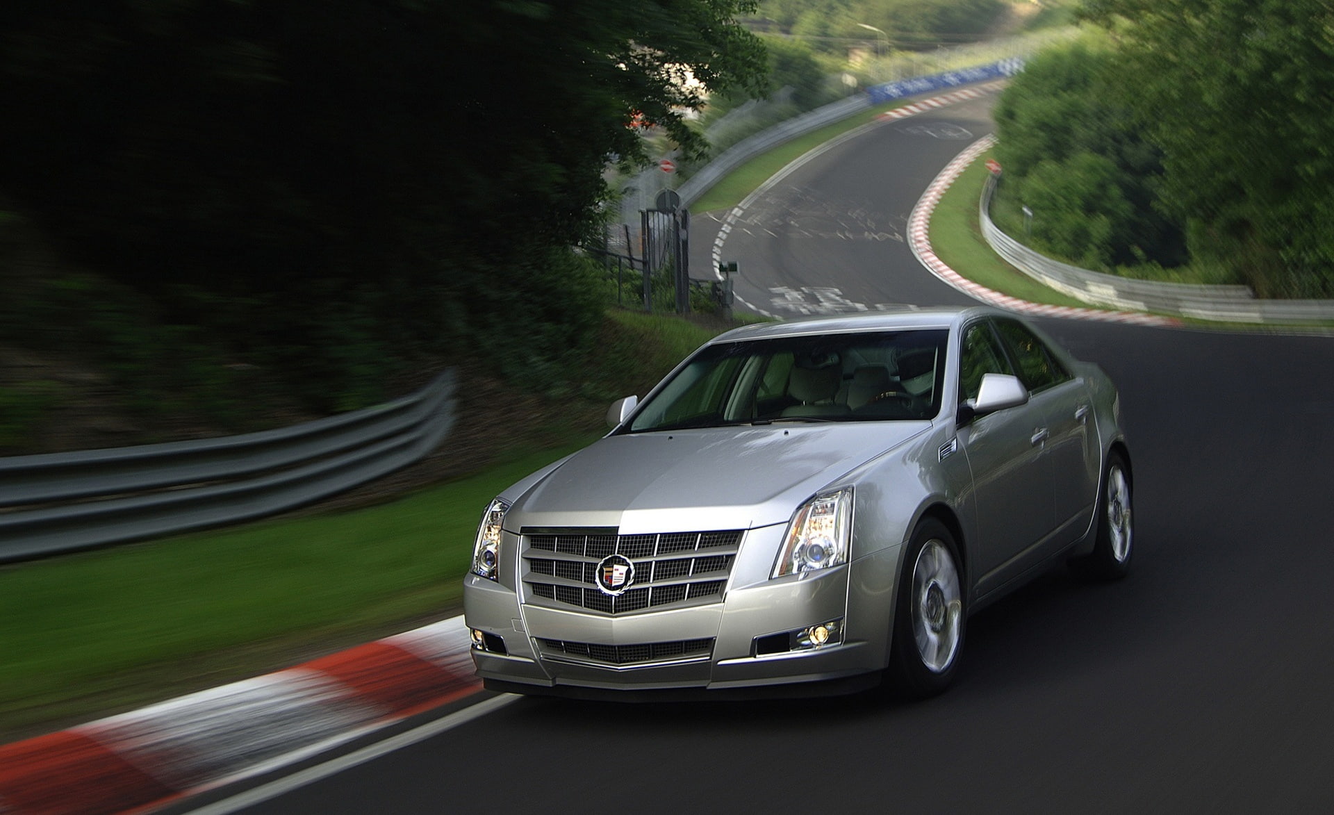 city, wheel, Cars, travel, mode of transportation, on the move, outdoors, car, motion, 1080P, Cadillac, nature, motor vehicle, silver, blurred motion, HD Wallpaper