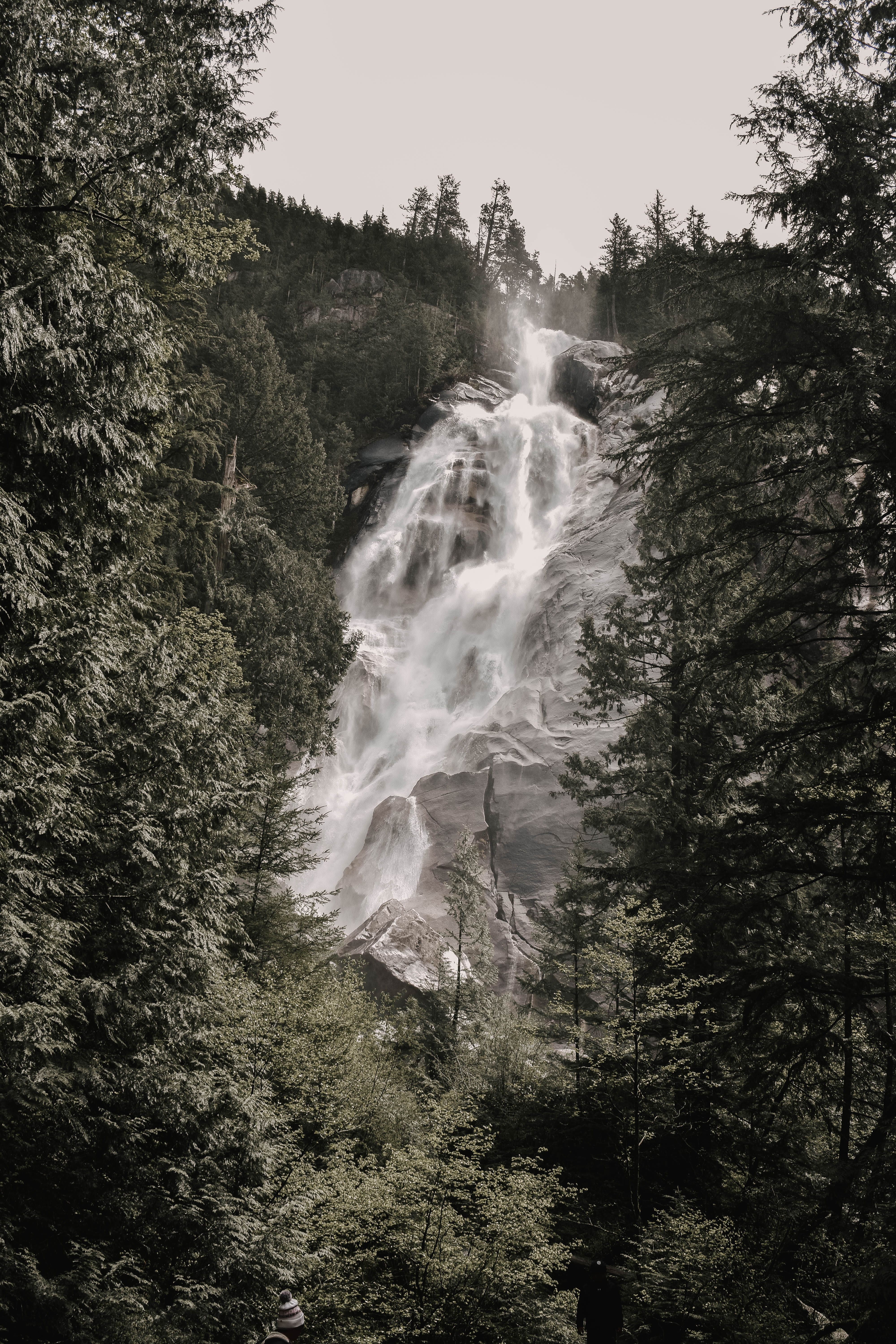 bc, squamish, plant, mountain, land, beauty in nature, tranquil scene, no people, mountais, british columbia, shannon falls, environment, long exposure, Phone HD Wallpaper