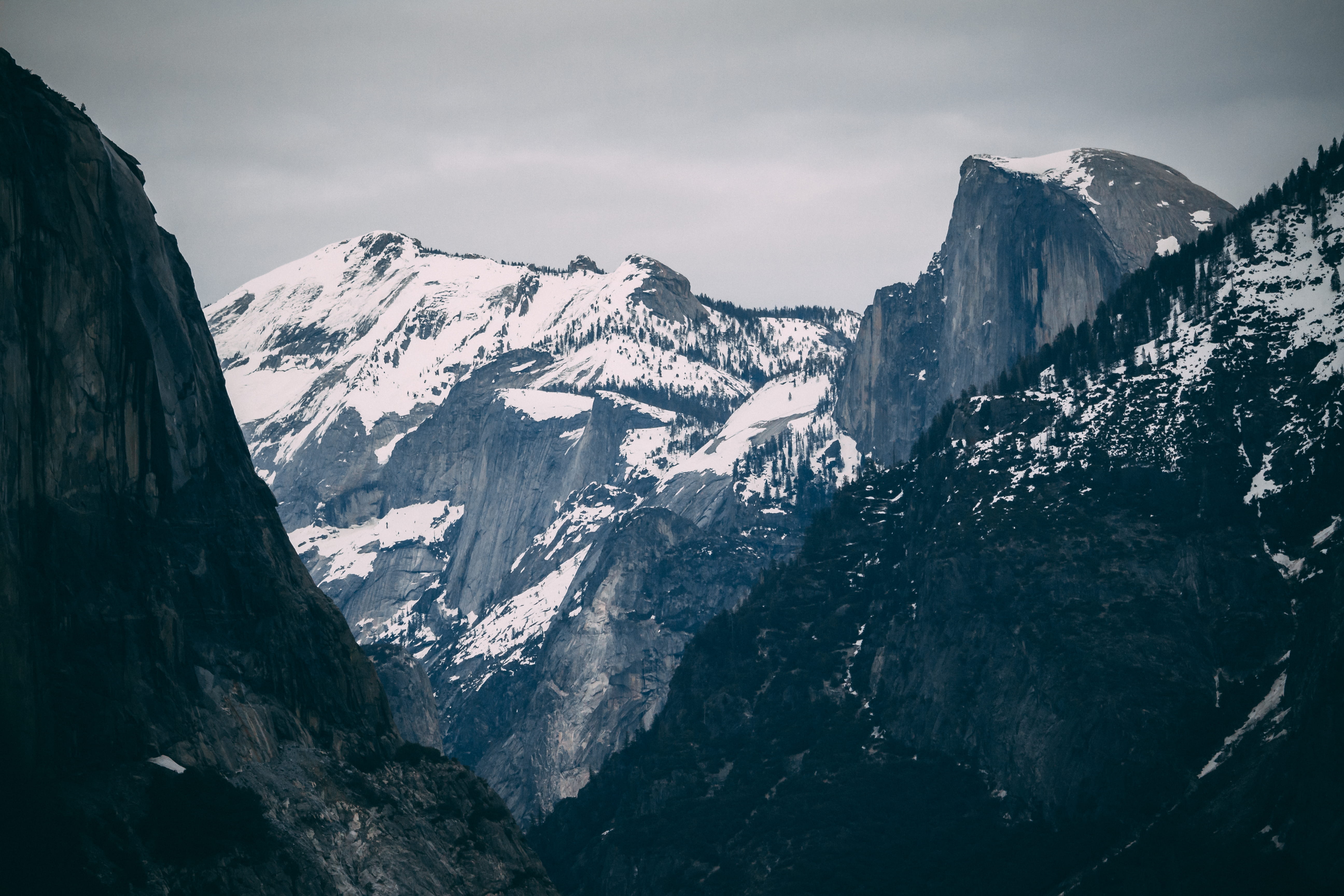 scenics - nature, yosemite national park, ice, abies, mountai, mountain range, wilderness, scenery, elcapitan, cold temperature, rock, non-urban scene, HD Wallpaper