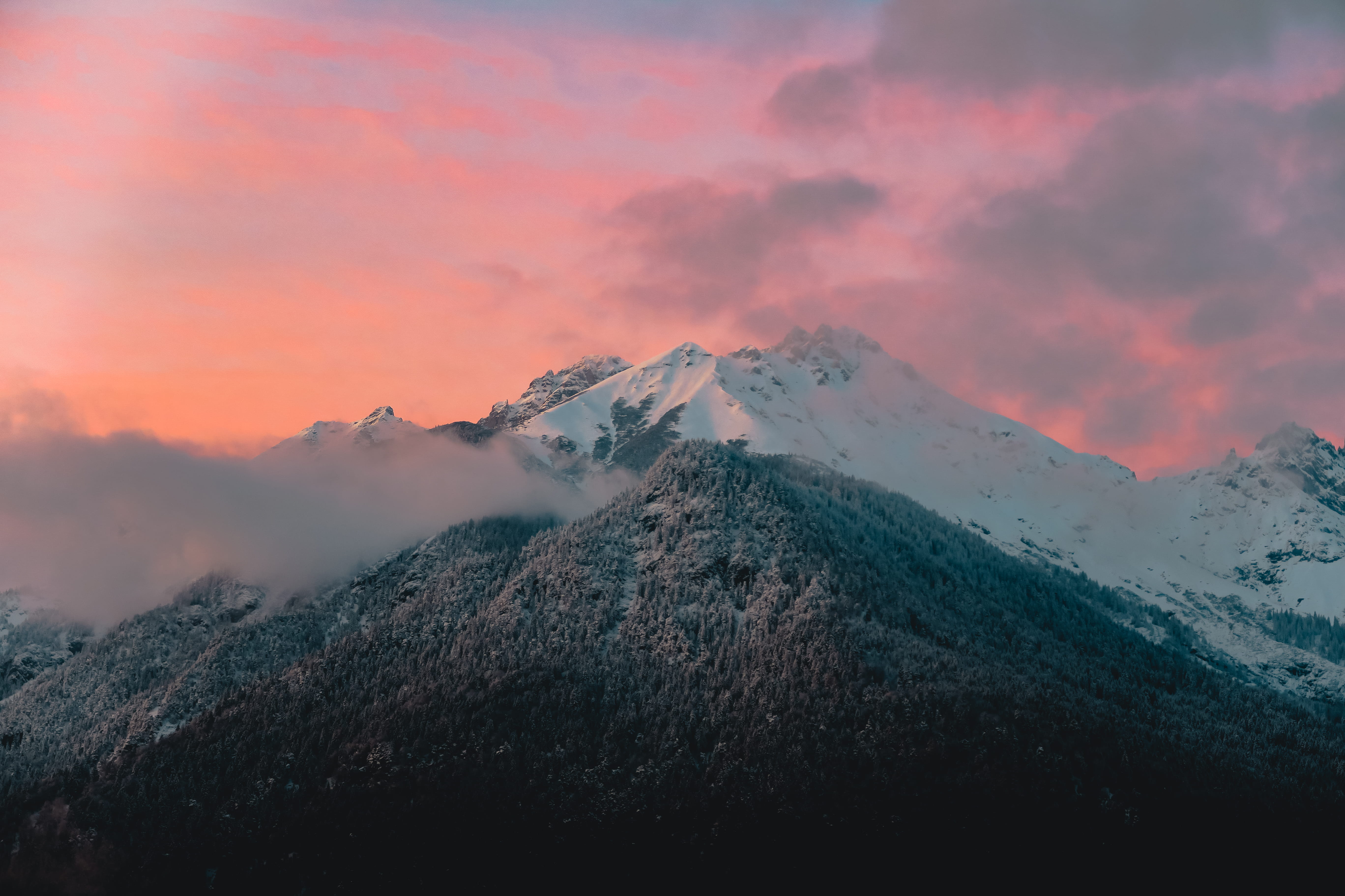 outdoors, cold temperature, landscape, forestmist, tranquility, fall, snow, ice, foggy, sky, scenics - nature, colors, mountains, non-urban scene, ridge, HD Wallpaper