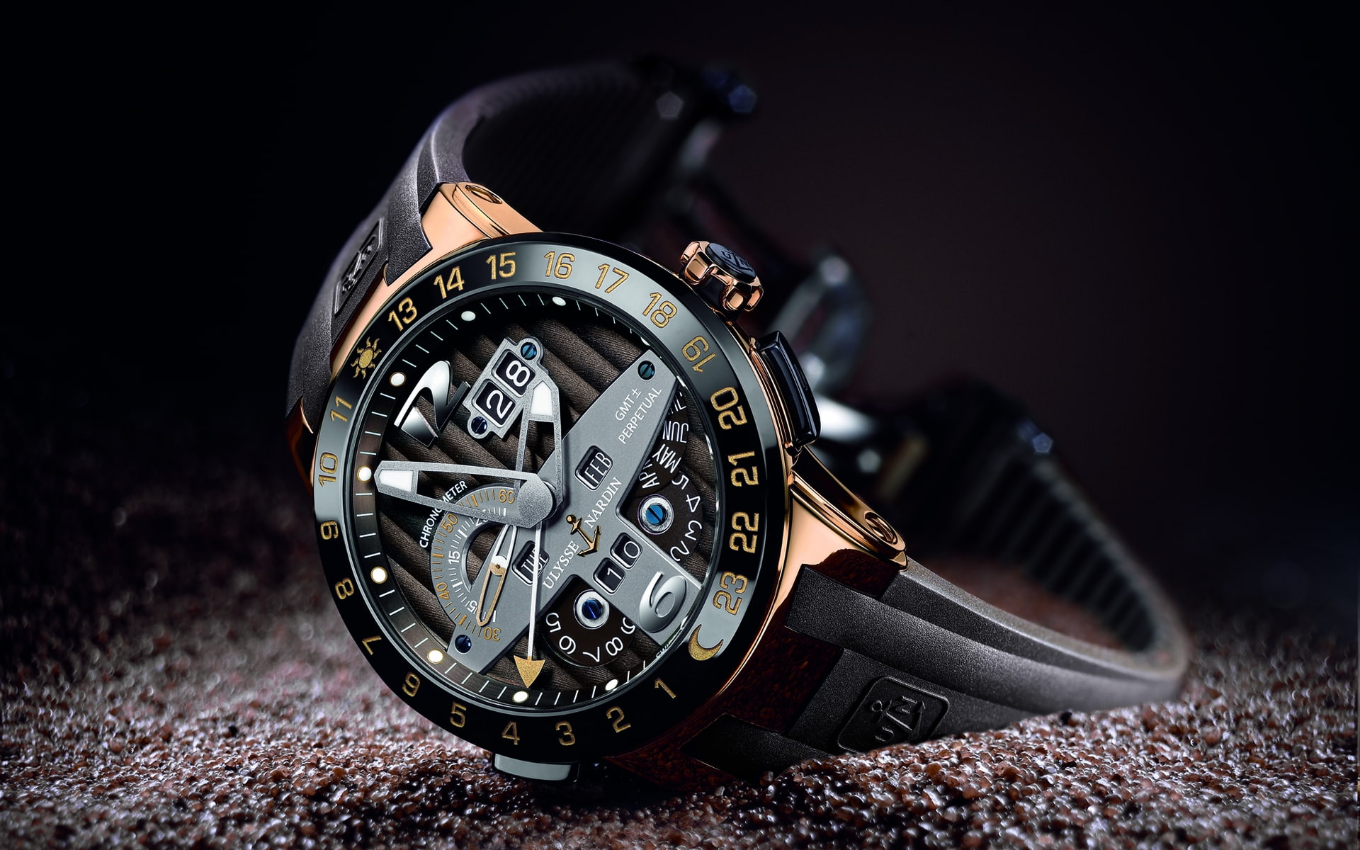 background, gadget, accessorize, clock, 1080P, ulysse, watch, nardin, HD Wallpaper