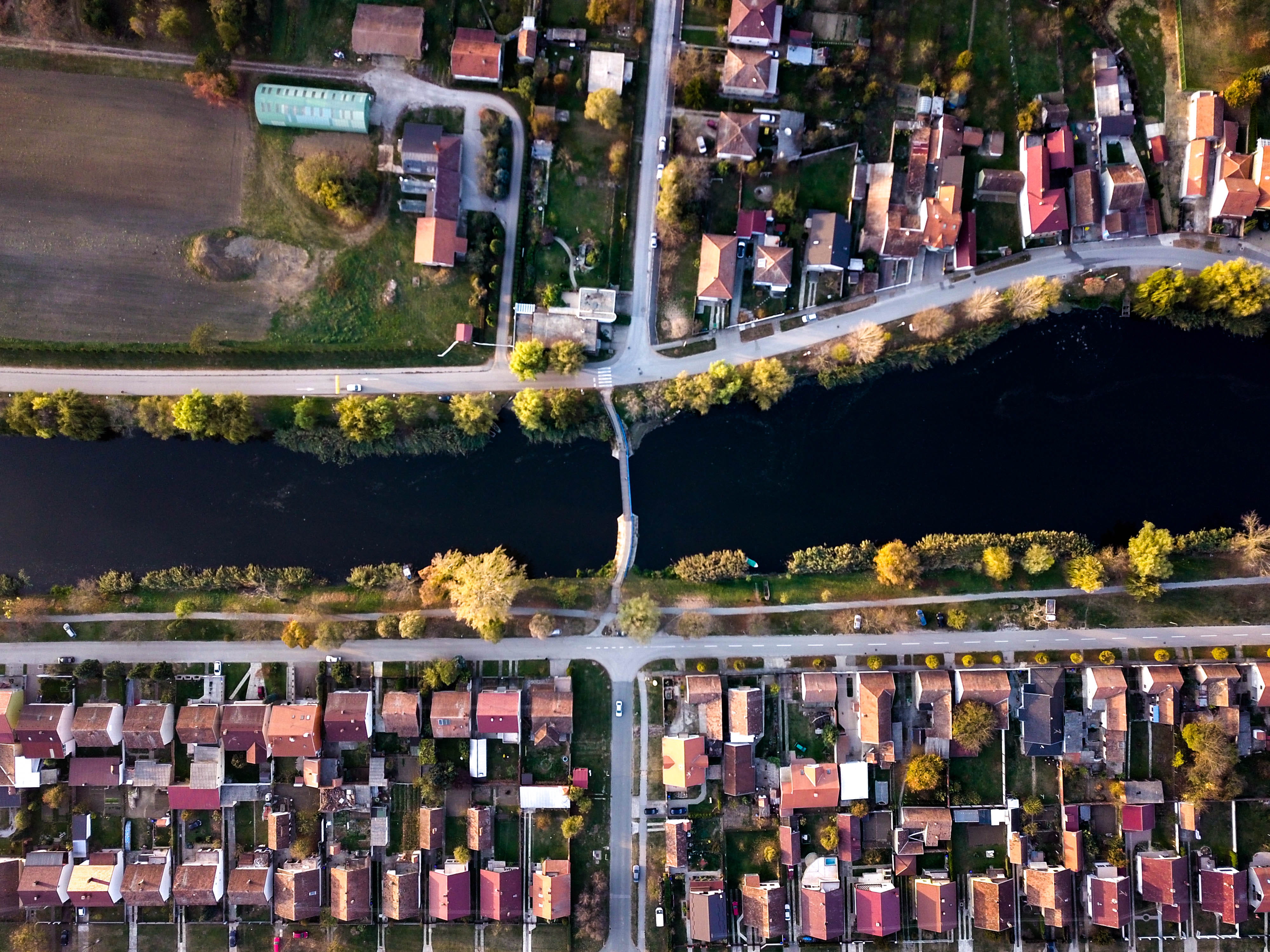 houses, buildings, cityscape, birds eye view, car, outdoors, city, motor vehicle, aerial view, residential district, architecture, drone photography, view, HD Wallpaper