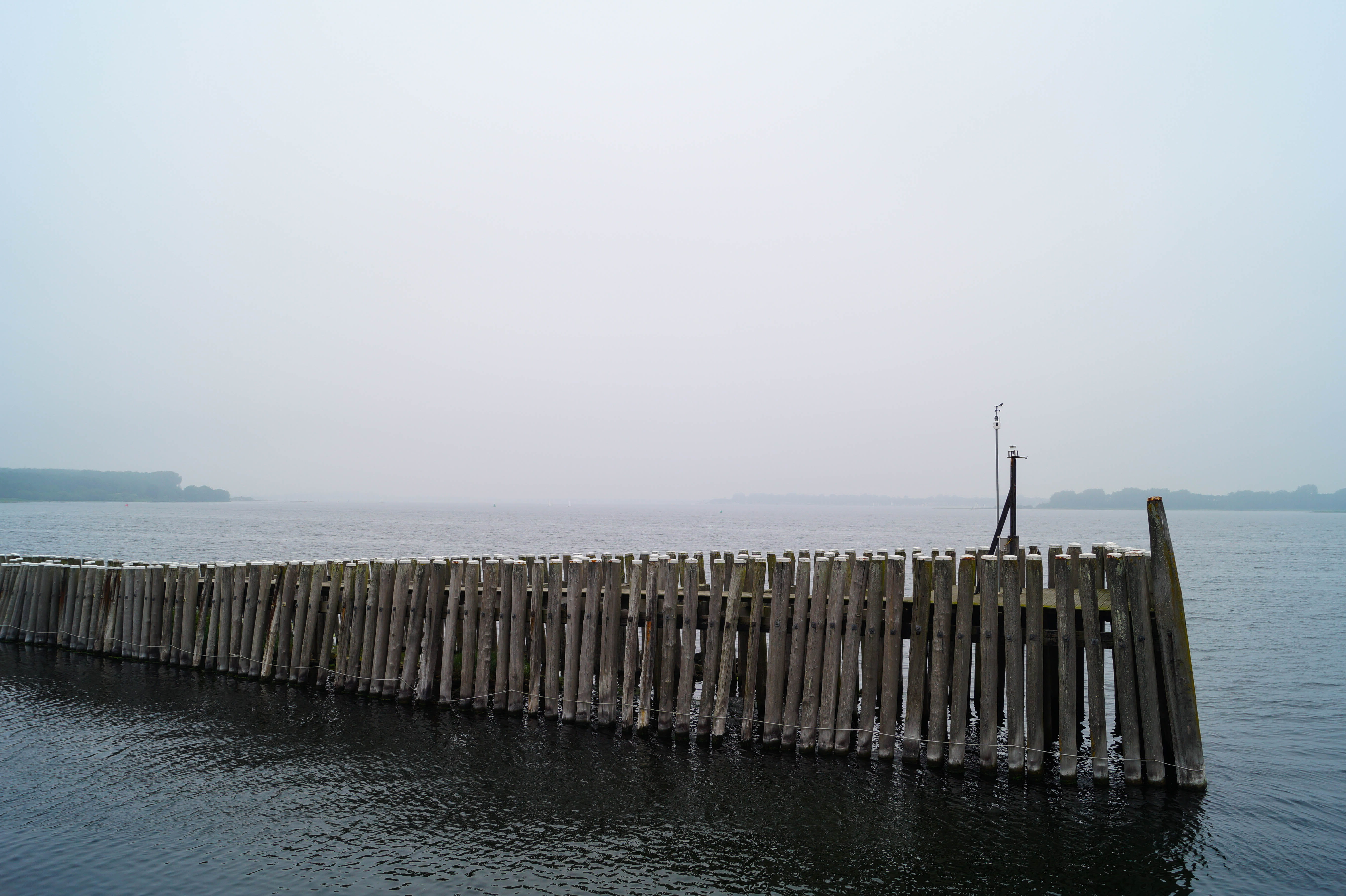 no people, beauty in nature, nature, waterfront, post, scenics - nature, horizon, pier, horizon over water, tranquil scene, copy space, land, 5K, netherlands, HD Wallpaper