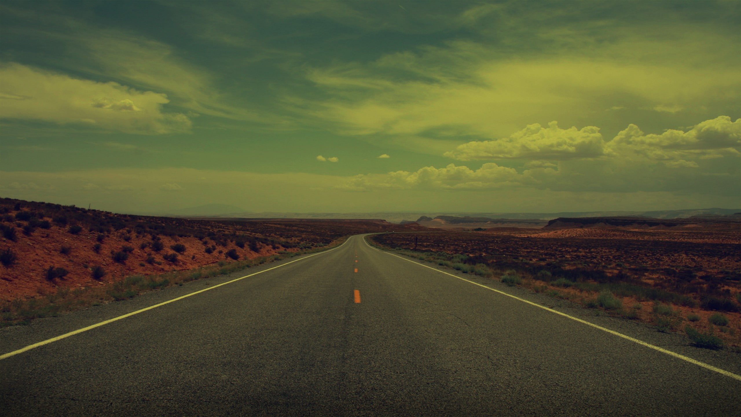 landscape, 2K, road, filter, nature, HD Wallpaper