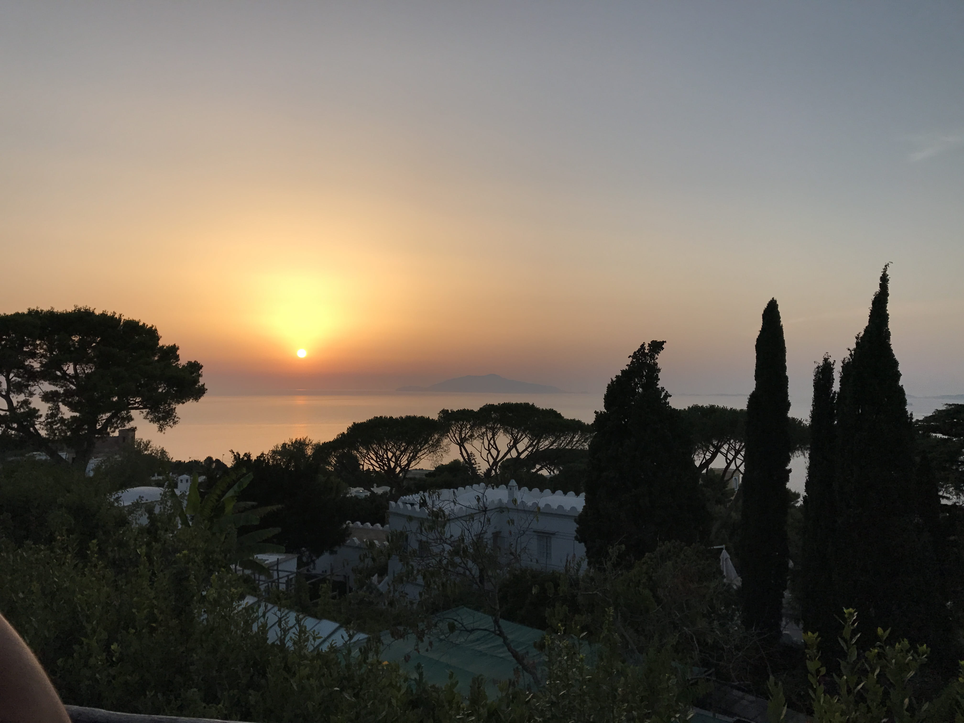 environment, tranquility, tranquil scene, italia, anacapri, silhouette, water, nature, no people, sky, scenics - nature, sunset, sun, landscape, idyllic, HD Wallpaper
