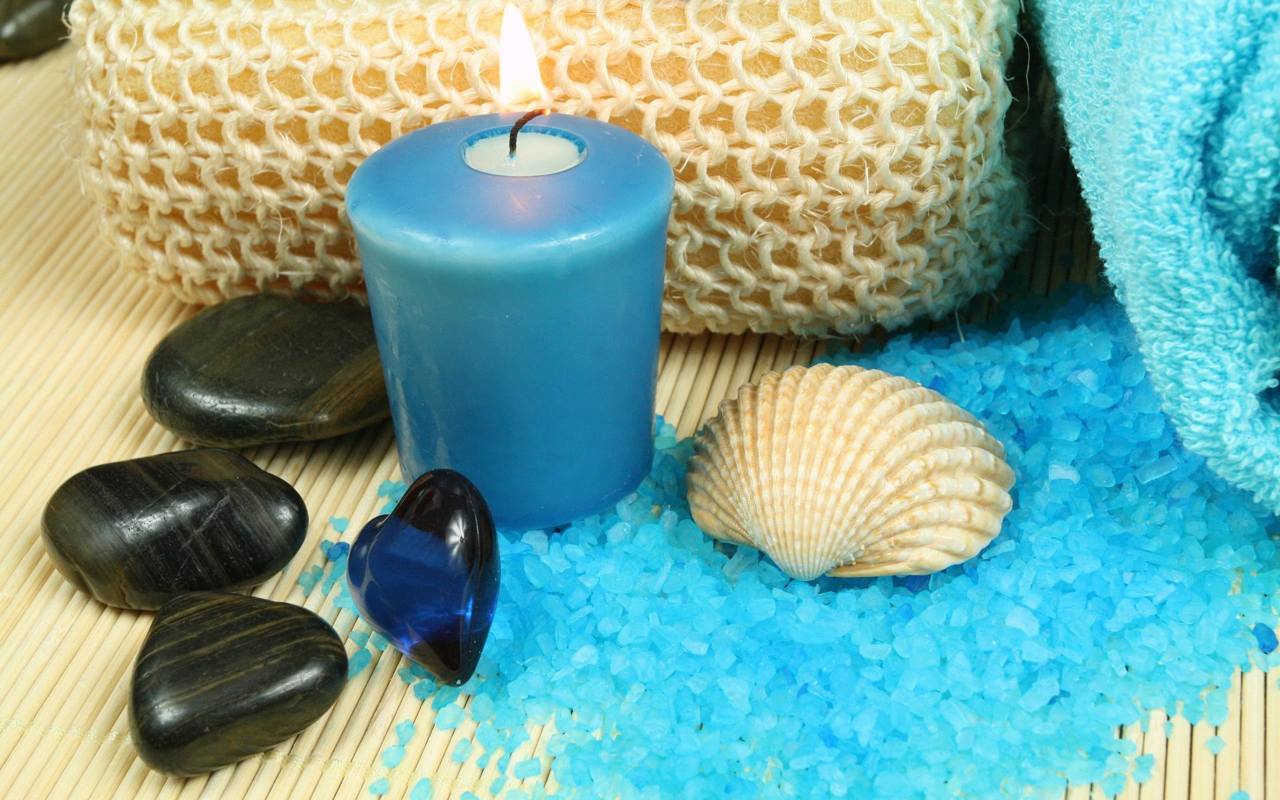 candle, group of objects, turquoise colored, small group of objects, body Care, water, indoors, food and drink, food, underwater, salt, sea, animal, refreshment, HD Wallpaper