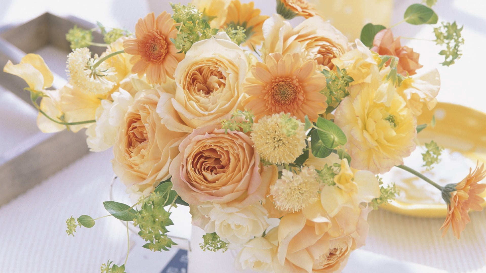 petaled, indoors, flower arrangement, gift, decoration, day, beauty in nature, love, backgrounds, romance, roses, bouquet, flowering plant, inflorescence, HD Wallpaper