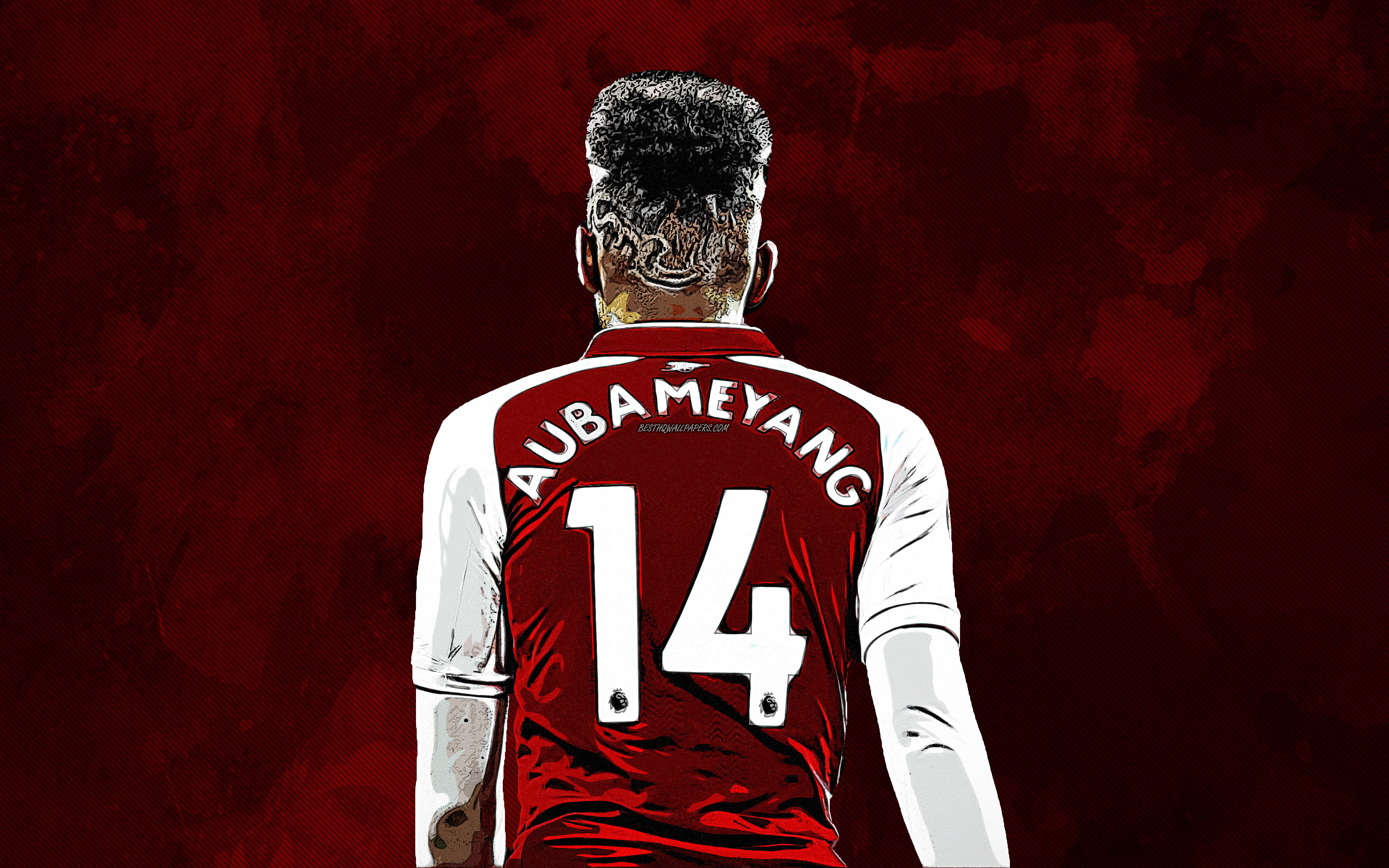 Arsenal F.C., Pierre-Emerick Aubameyang, 4K, Soccer, HD Wallpaper