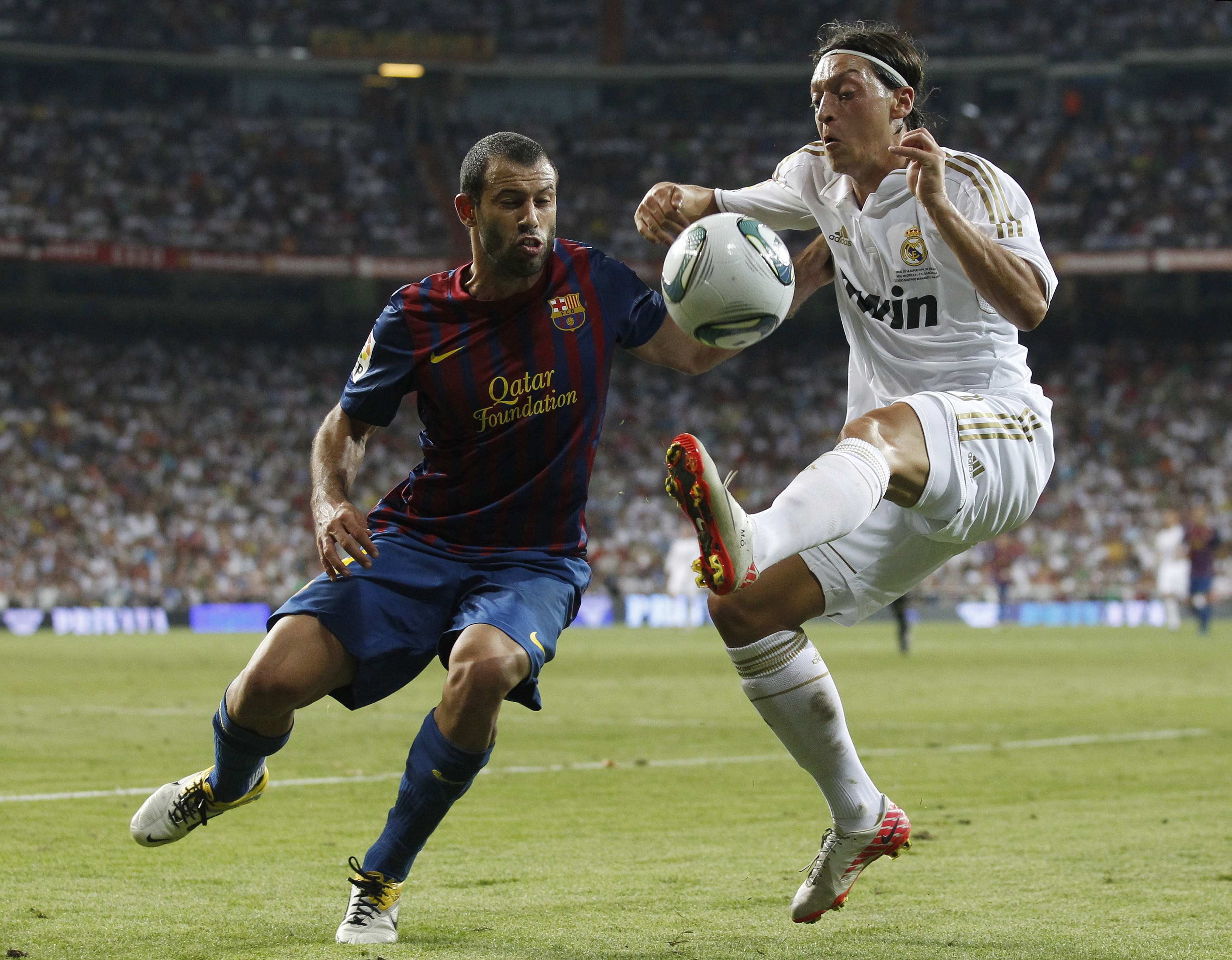 Soccer Pitches, 2K, Real Madrid, Javier Mascherano, Mesut Ozil, FC Barcelona, soccer, Stadium, HD Wallpaper