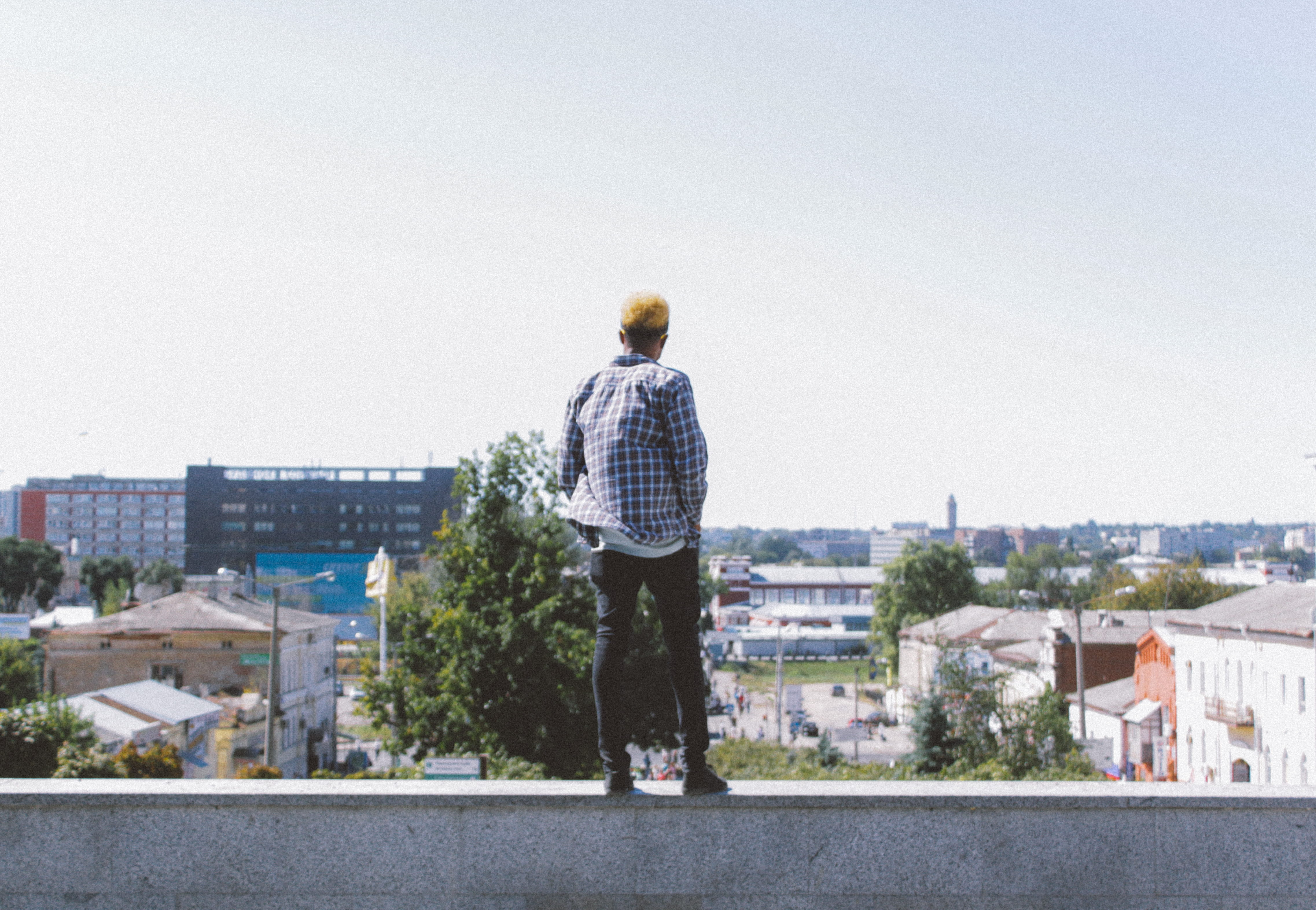 man, nature, nigerian, hero, real people, men, city, looking at view, youth, casual clothing, background, sky, clear sky, lifestyles, viewpoint, HD Wallpaper