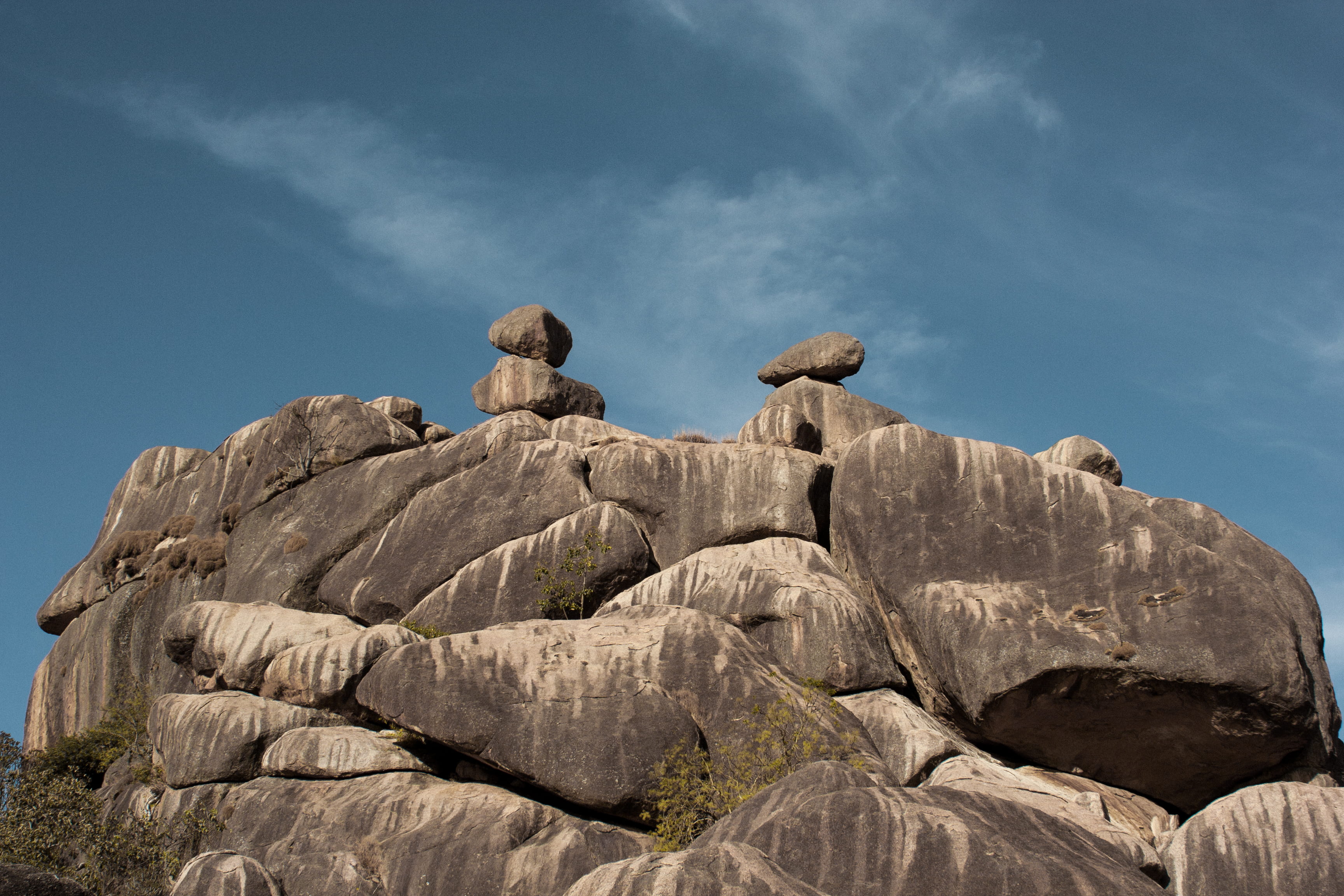 landscape, stack, nigeria, land, physical geography, cloud - sky, remote, solid, rock - object, subsaharan africa, standing rocks, rock formations, nature, HD Wallpaper