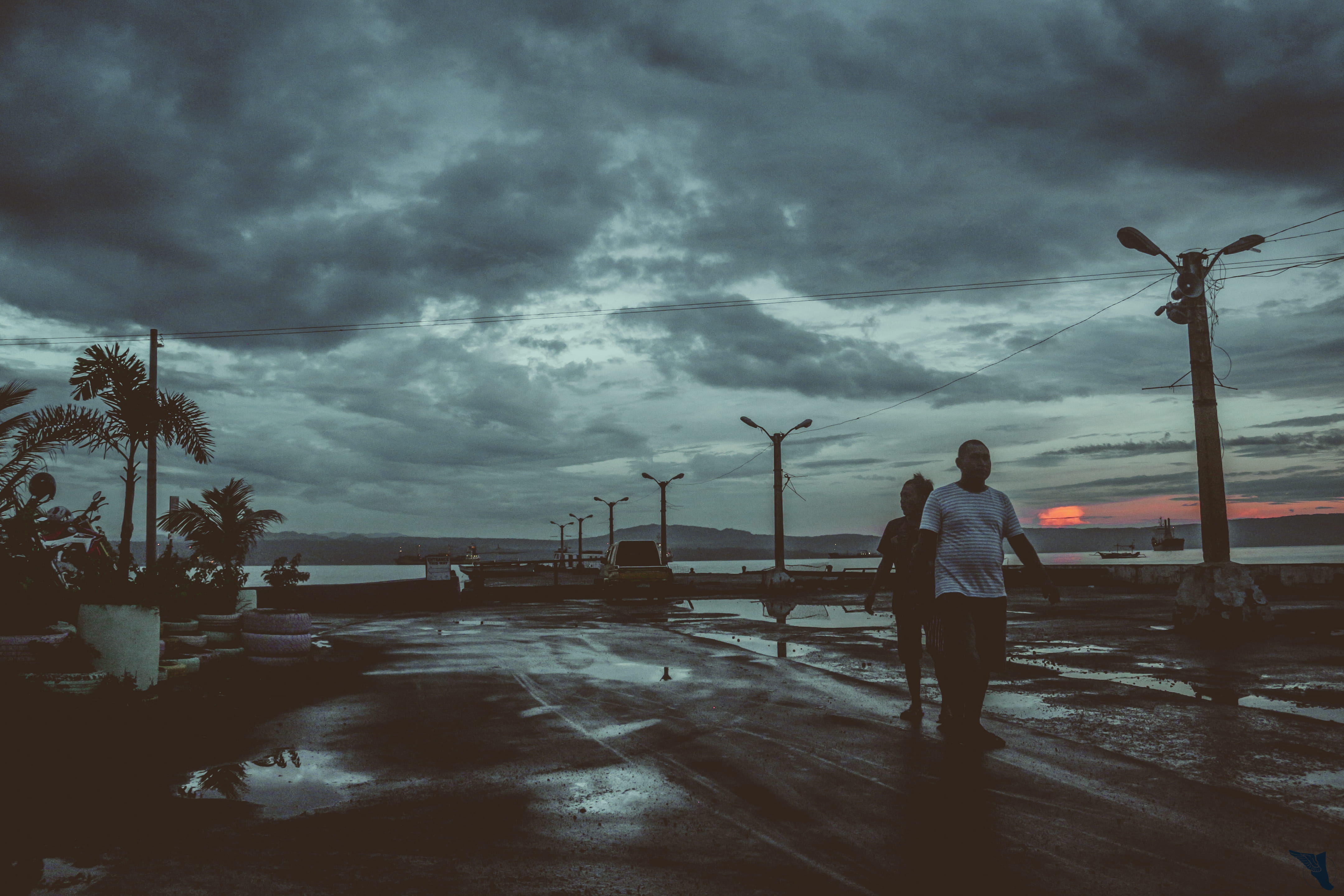 overcast, sta ana wharf, sky, rain, real people, beauty in nature, philippines, men, rainy season, storm cloud, davao city, full length, outdoors, nature, HD Wallpaper