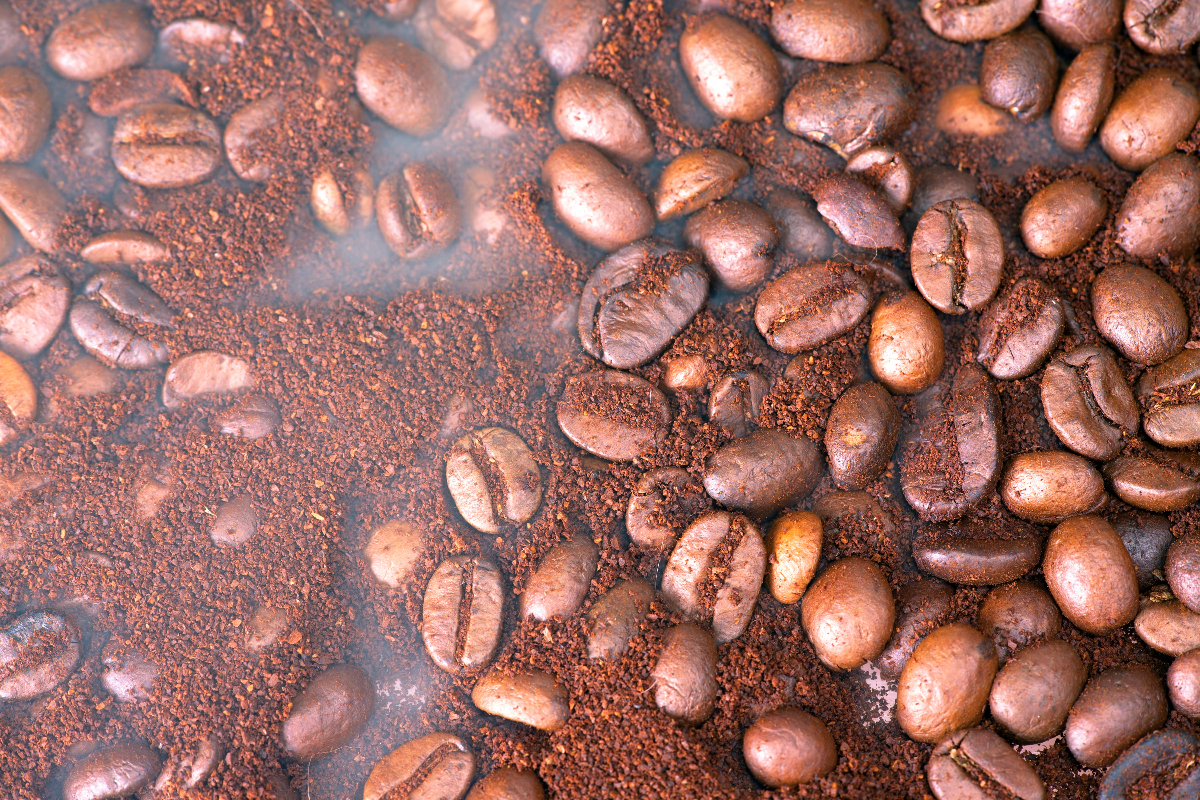 stimulant, magnification, cafe, nature, coffee, texture, brown, beans, brewed, roasted, food and drink, grains, closeup, day, full frame, natural, no people, HD Wallpaper