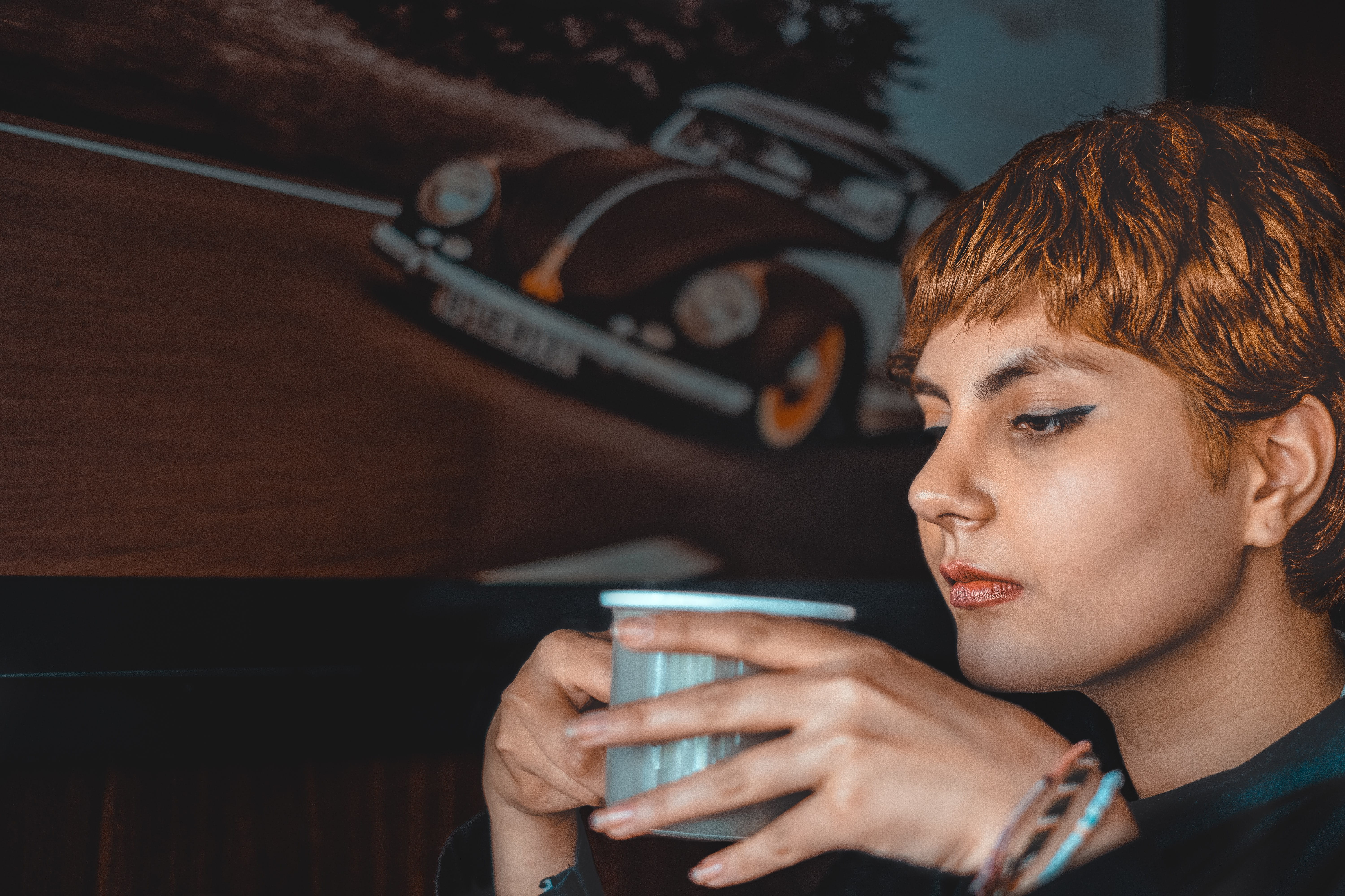 cup, portrait, wristwatch, moody, cofee, looking, iran, contemplation, refreshment, face, people, glass, coffee, headshot, young adult, adult, food and drink, HD Wallpaper
