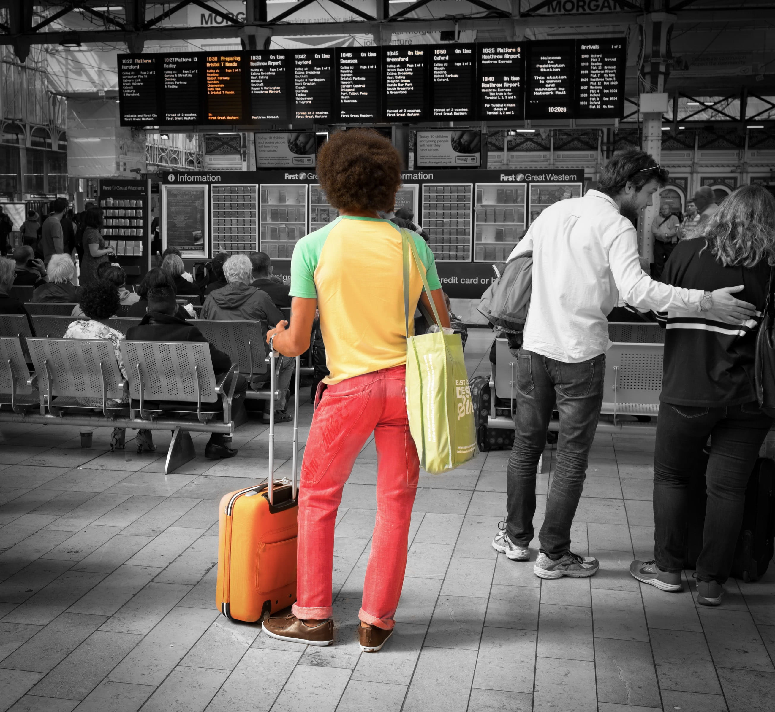 transportation, traffic, train station, casual clothing, people, subway, waiting, tourism, adult, males, men, women, timetable, real people, railroad, group of people, HD Wallpaper