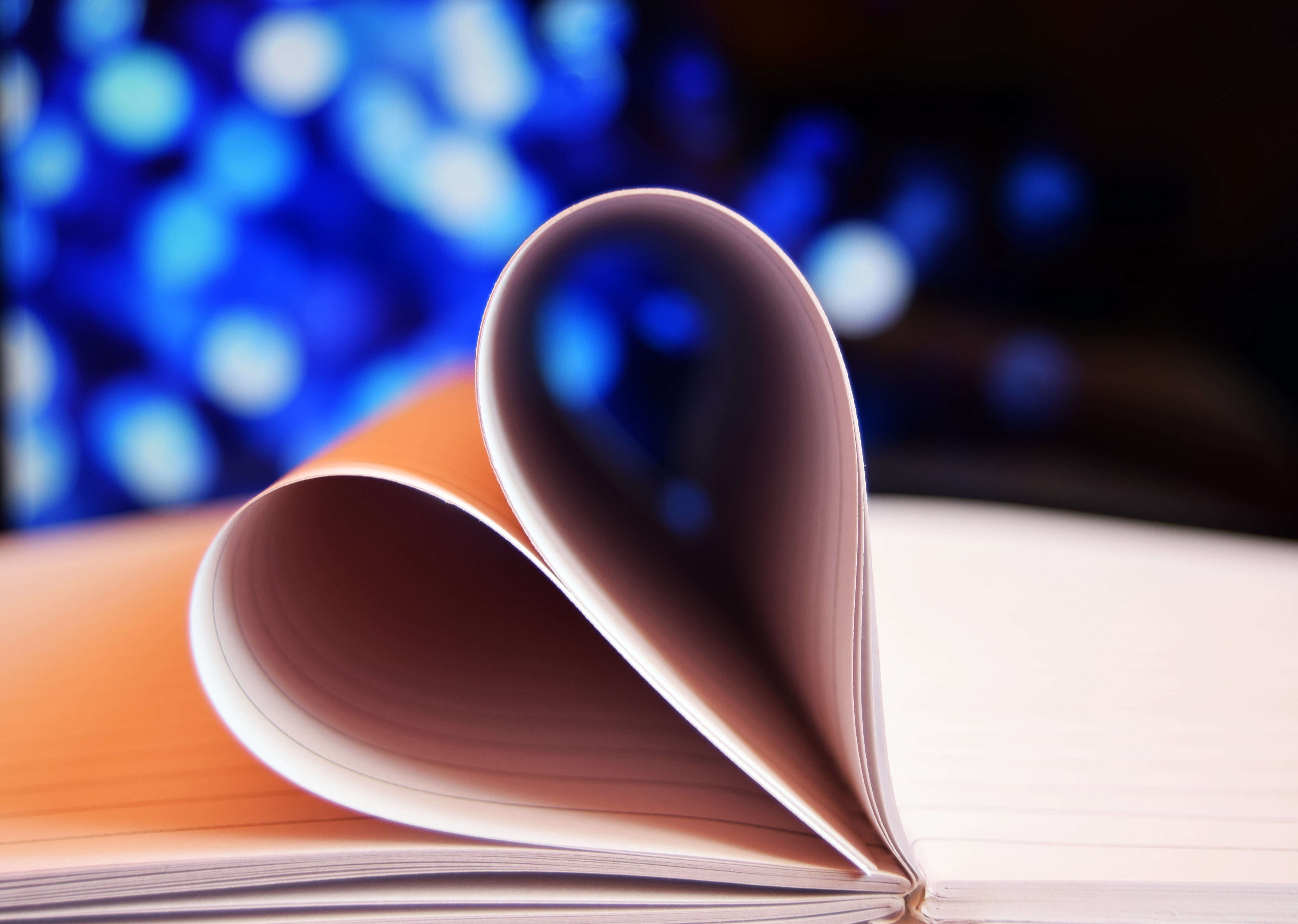 Love heart, Notebook, 5K, Open book, 5K, HD Wallpaper