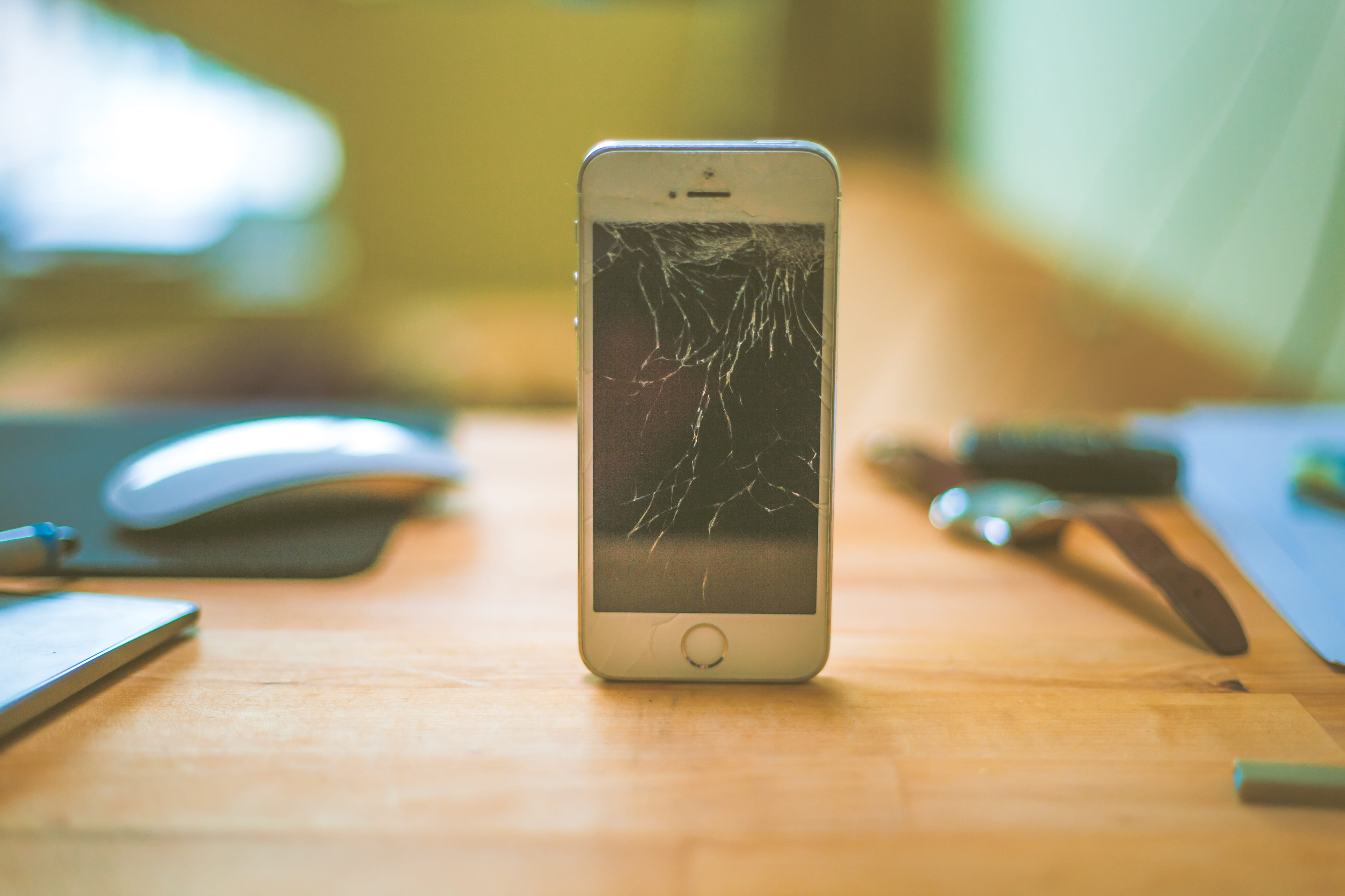 still life, communication, mobile phone, canon, apple, damaged phone, damaged screen, 5K, broken phone, electrical equipment, focus on foreground, break, HD Wallpaper
