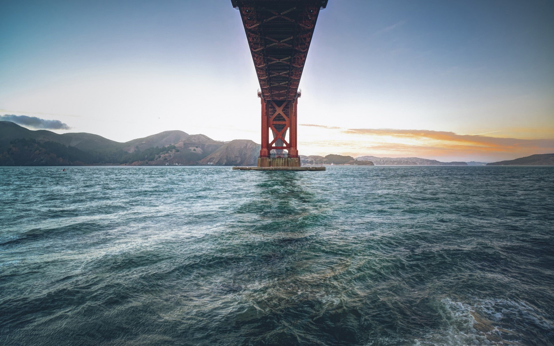 water, 1080P, hills, San Francisco, Golden Gate Bridge, HD Wallpaper