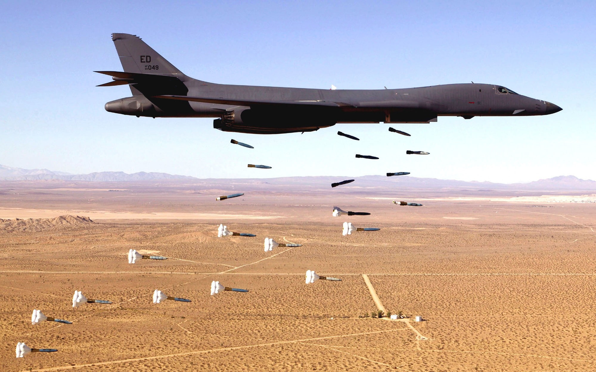 US Air Force, bombs, 1080P, Desert, Rockwell B 1 Lancer, Military Aircraft, Bomber, aircraft, HD Wallpaper