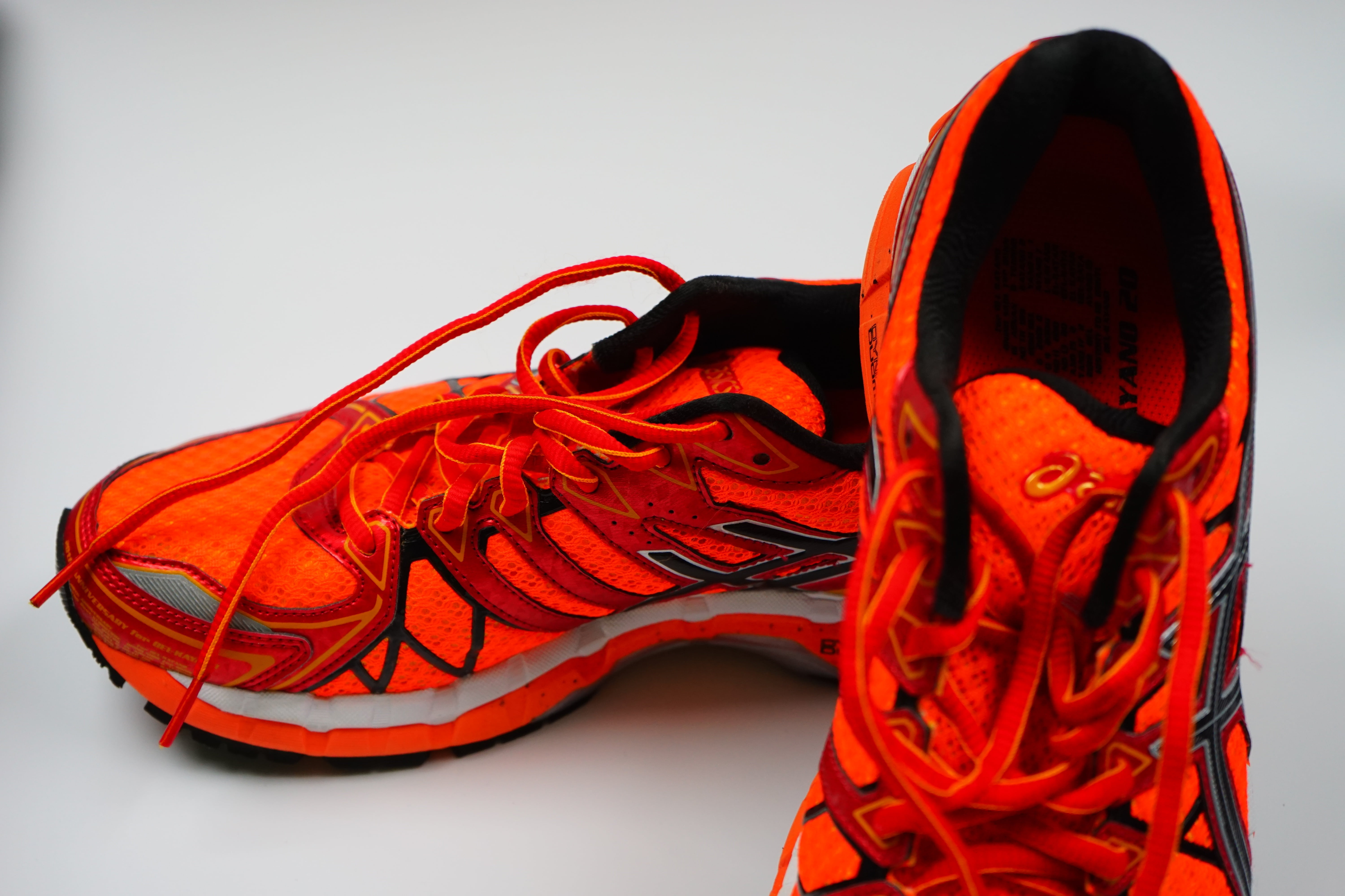 sports shoes, race, red, sport, indoors, two objects, jogging shoes, knallbunt, elegance, shoes, jog, neon colors, pair, fashion, shoe, personal accessory, HD Wallpaper