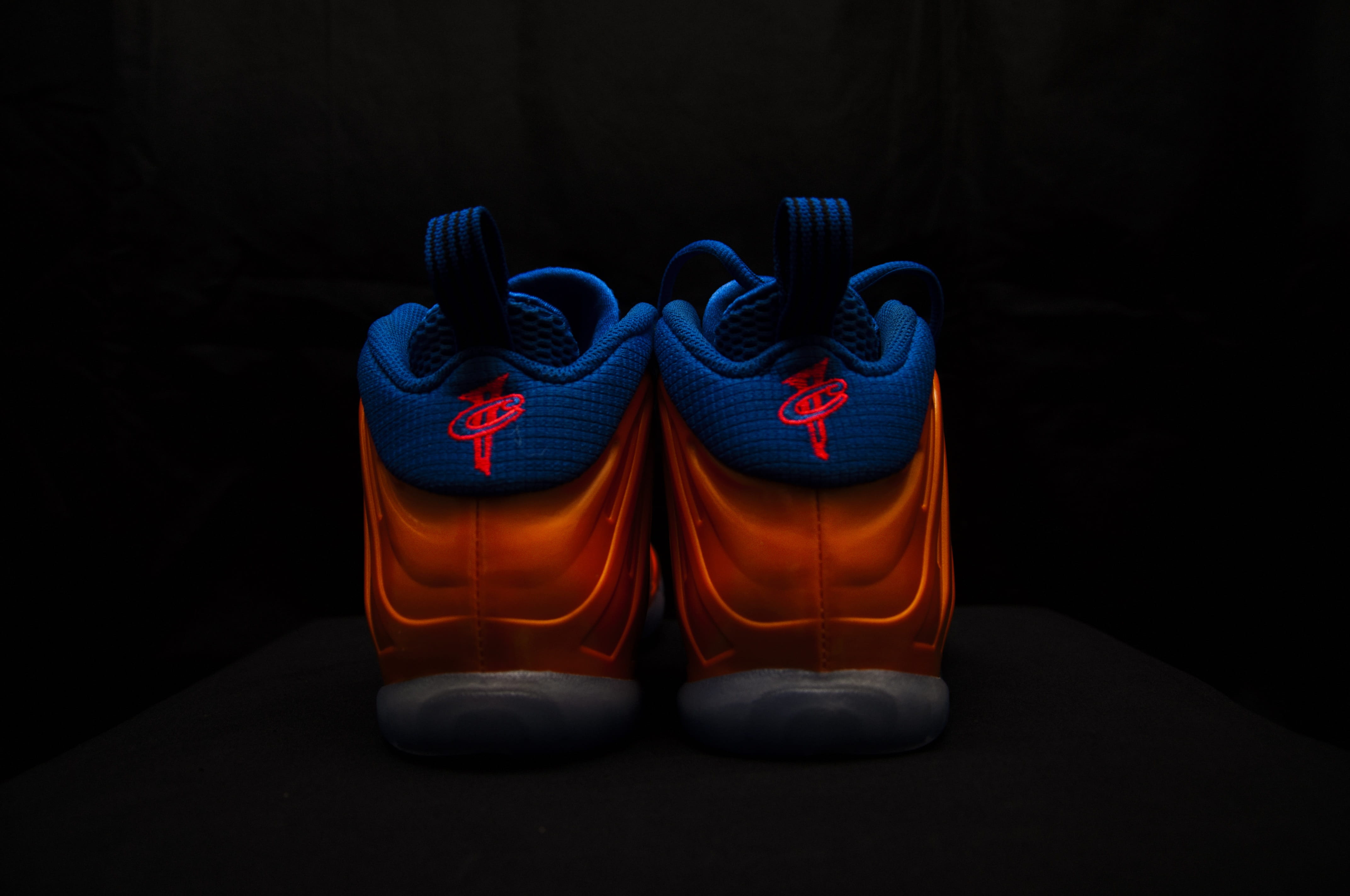 front view, indoors, closeup, blue, creativity, neon color, red, glowing, security, motion, dark, nike, spooky, 4K, no people, representation, studio shot, HD Wallpaper