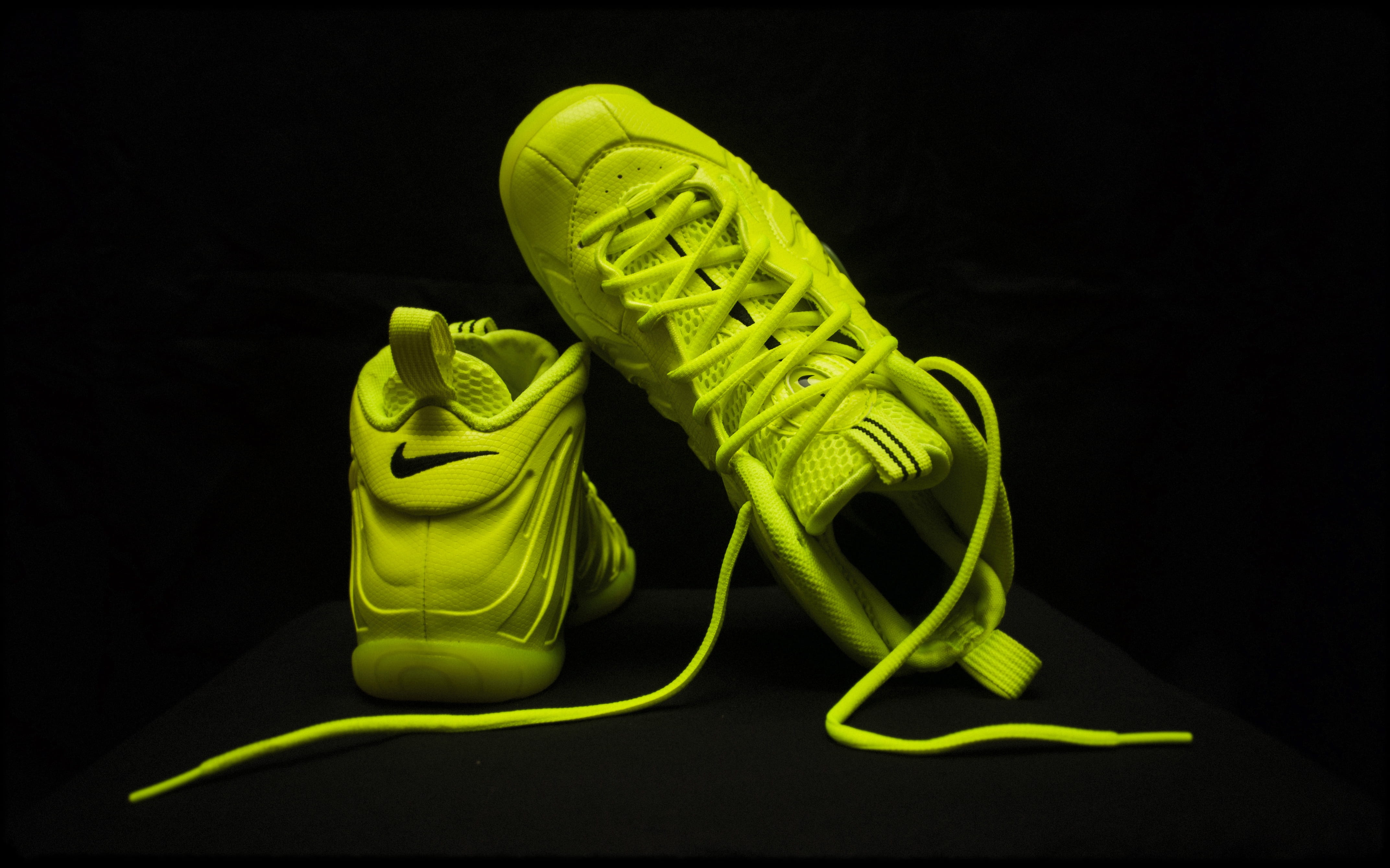 green color, sneakerhead, protective glove, casual, fun, shoe, nature, no people, group of objects, still life, black background, two objects, plastic, HD Wallpaper