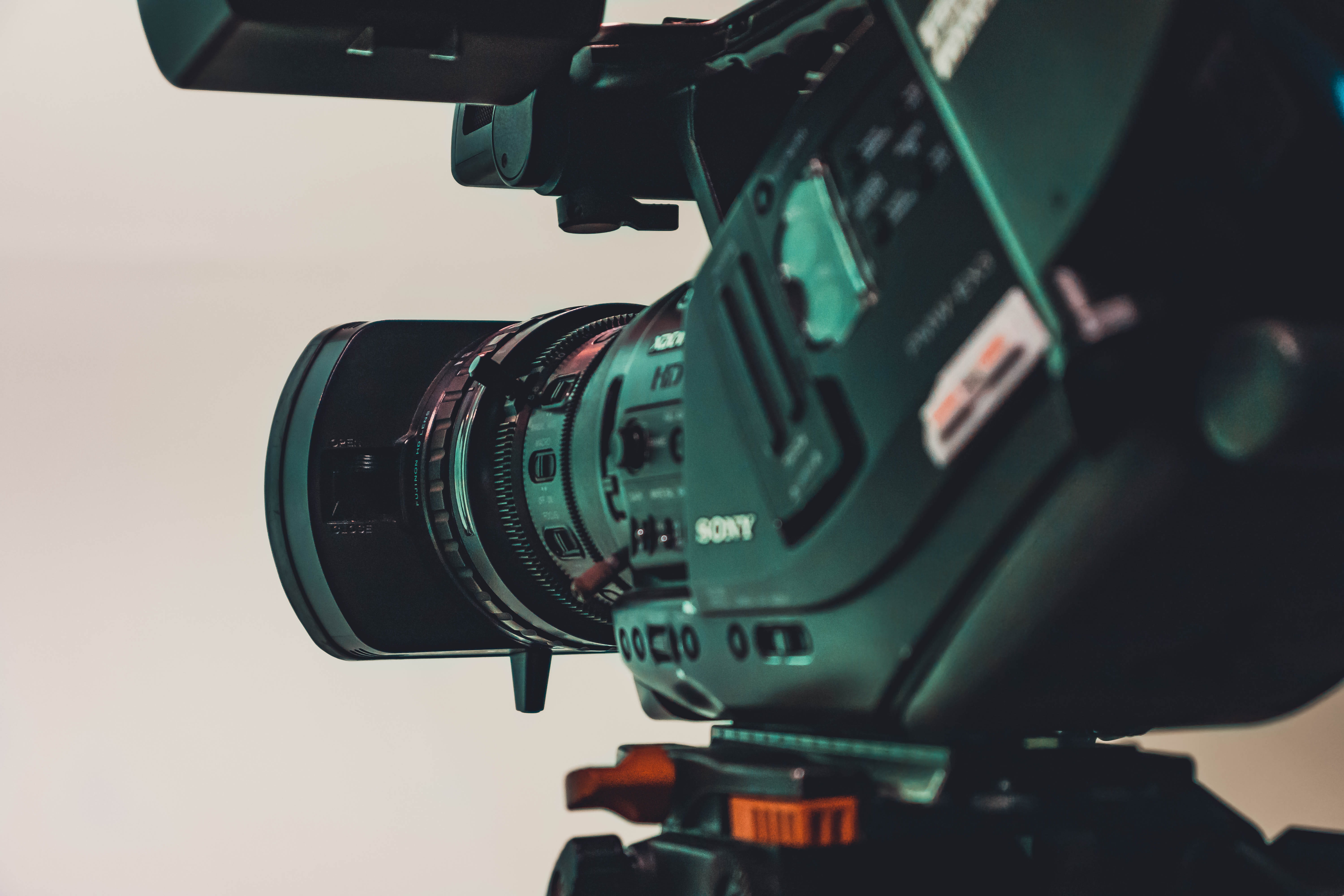 digital camera, television camera, tech, focus on foreground, shoe, sony, selective focus, filming gear, lens - optical instrument, film industry, camera lense, HD Wallpaper