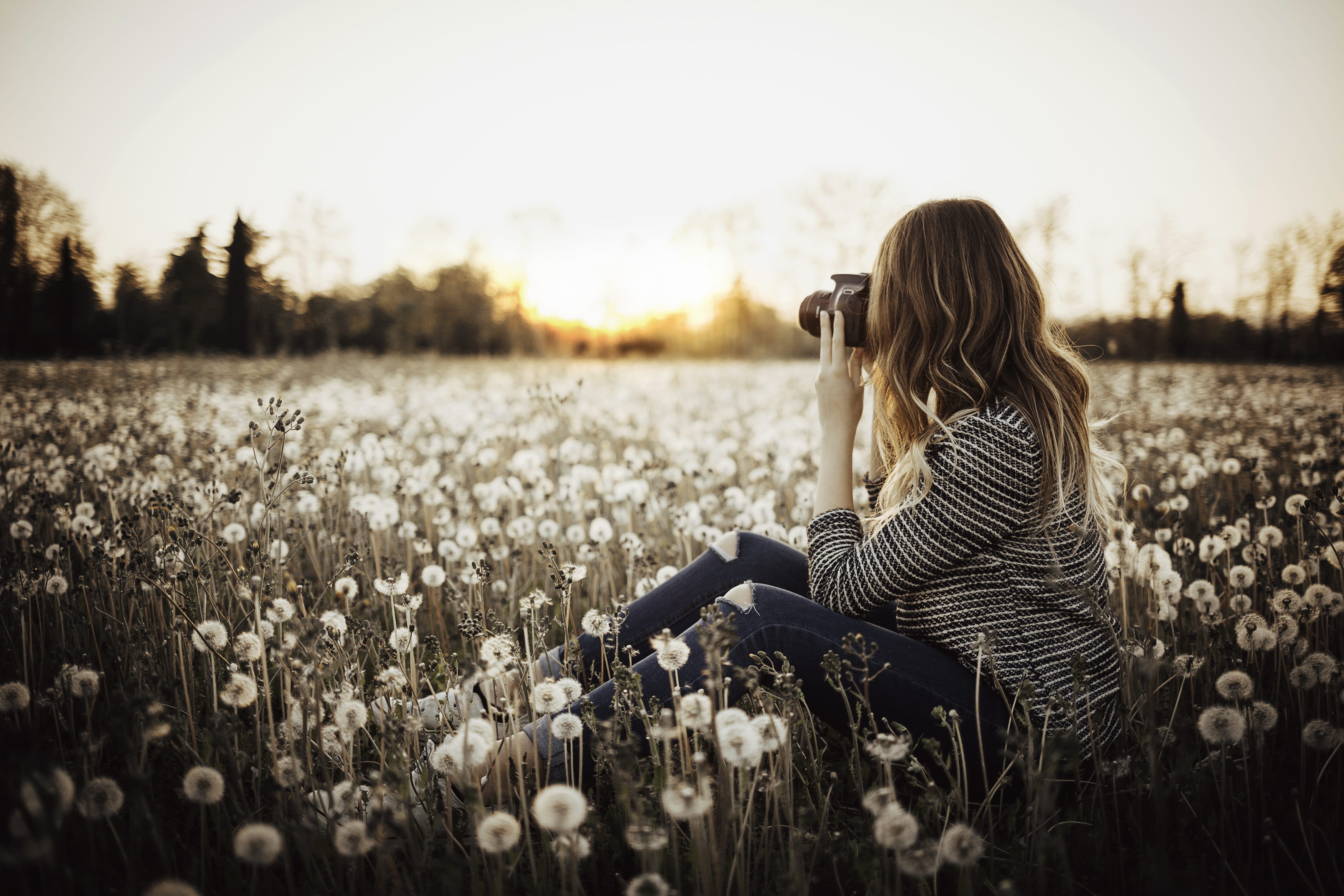 landscape, hobbies, looking, photography, adult, photo, relaxation, fun, springtime, joy, camera - Photographic Equipment, photographer, meadow, beautiful, HD Wallpaper
