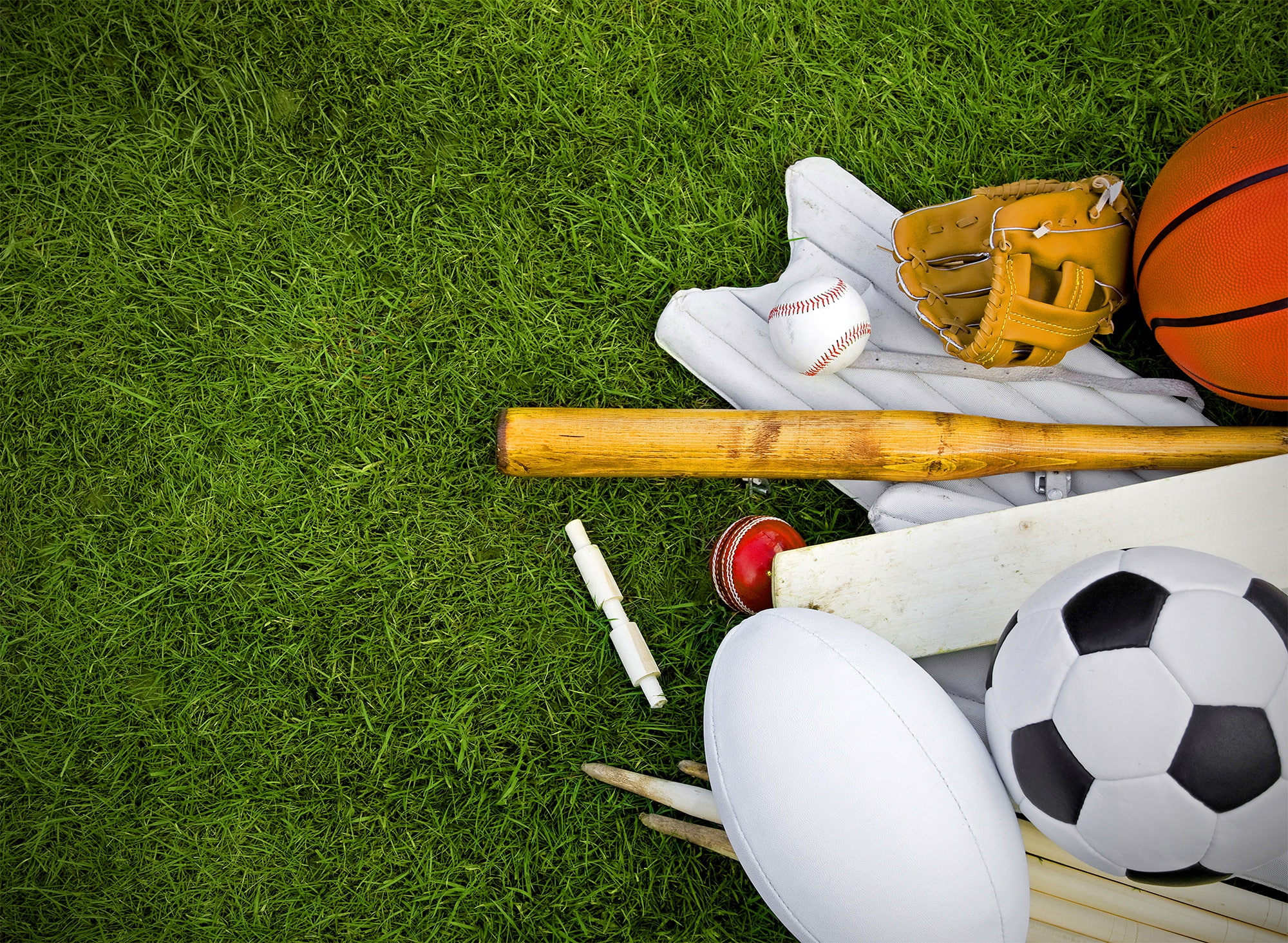 bit, baseball, inventory, sports, football, 1080P, basketball, grass, lawn, Rugby, glove, balls, HD Wallpaper