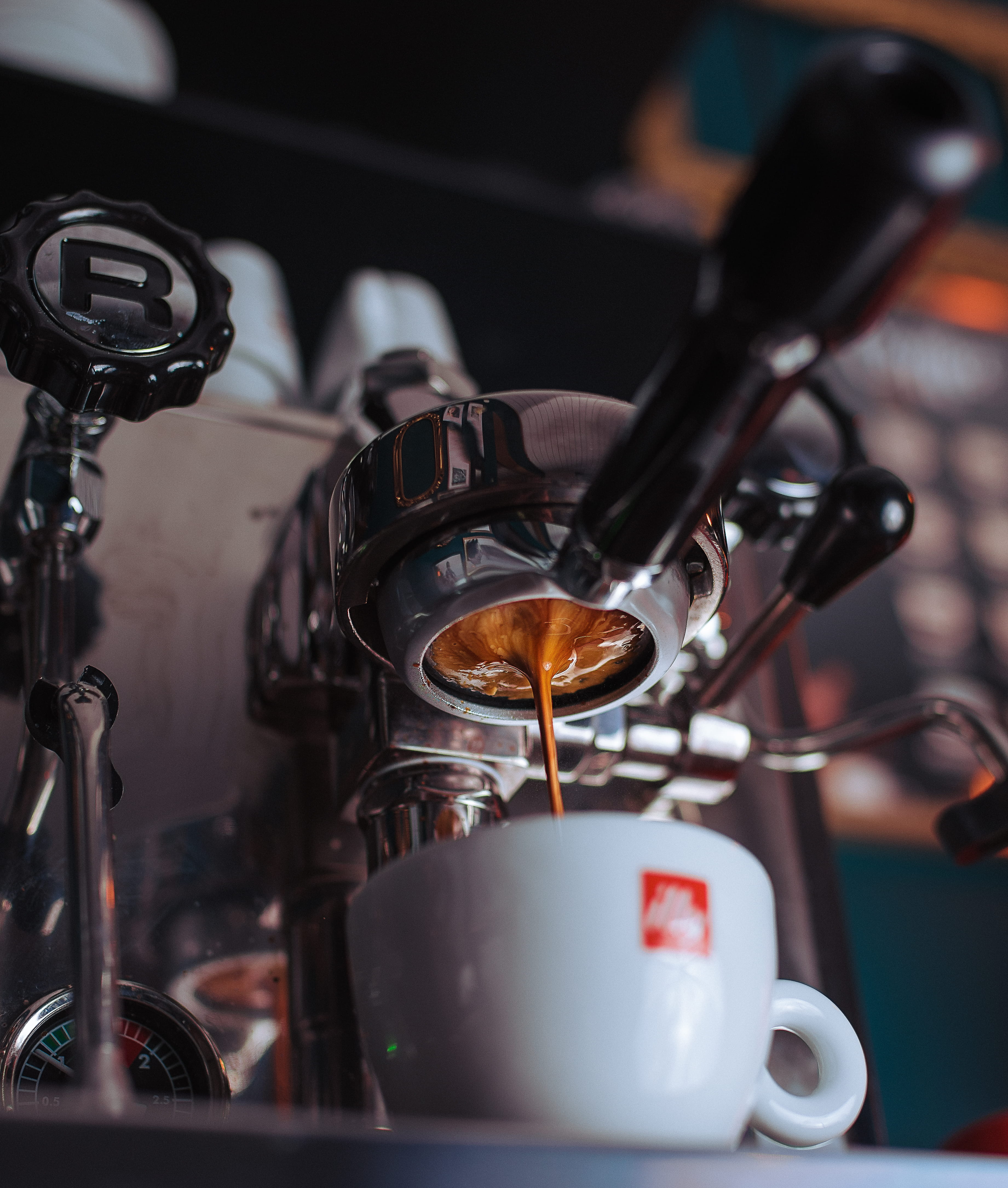 mug, preparation, barista, indoors, coffee, drink, close-up, teacup, appliance, cup, coffee - drink, cafe, coffee maker, stainless, refreshment, ceramic, Phone HD Wallpaper