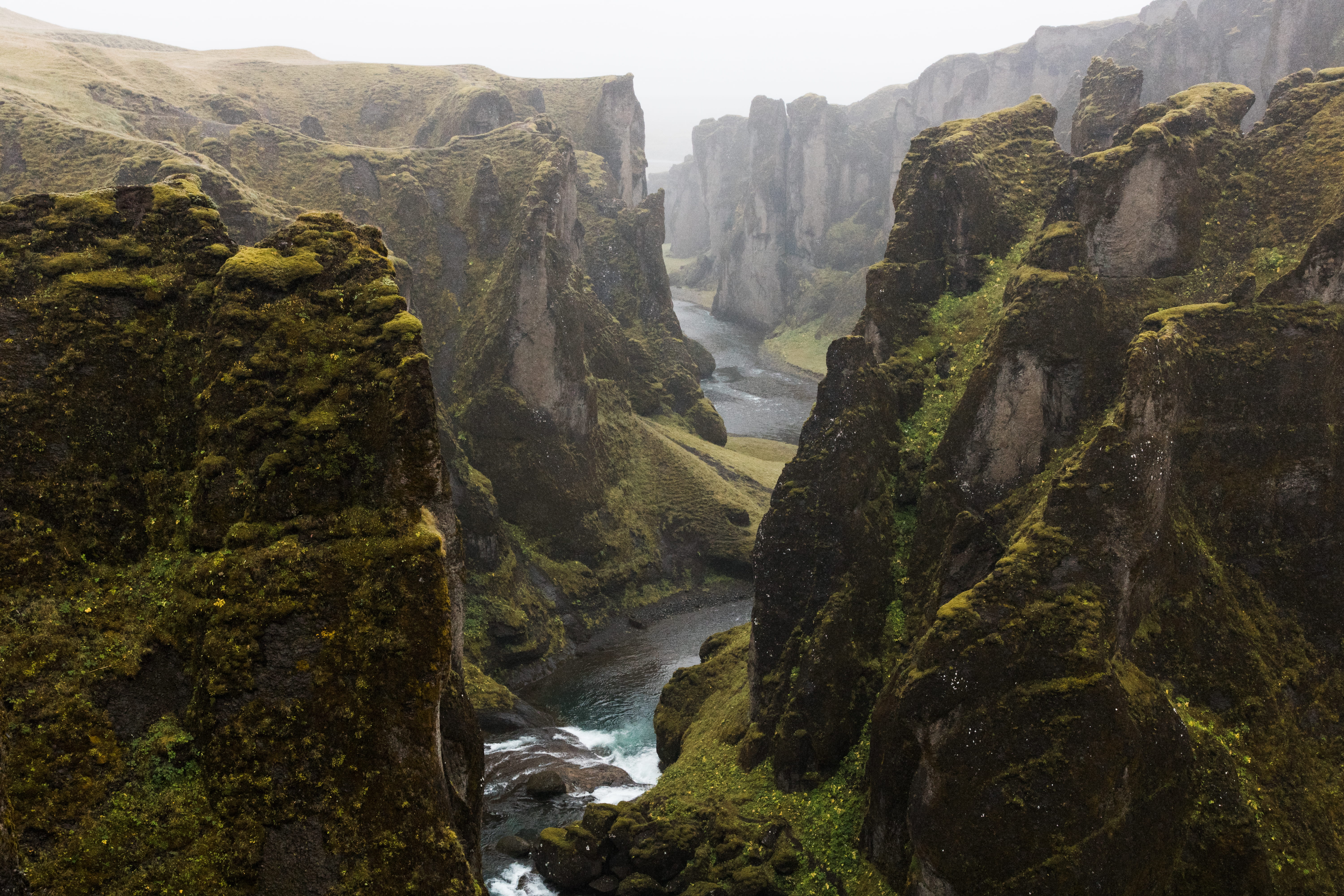 rocks, water, nature, rock, land, cliff, outdoors, tree, outdoor, no people, valley, rock formation, river, mist, 5K, flowing water, flowing, non-urban scene, HD Wallpaper