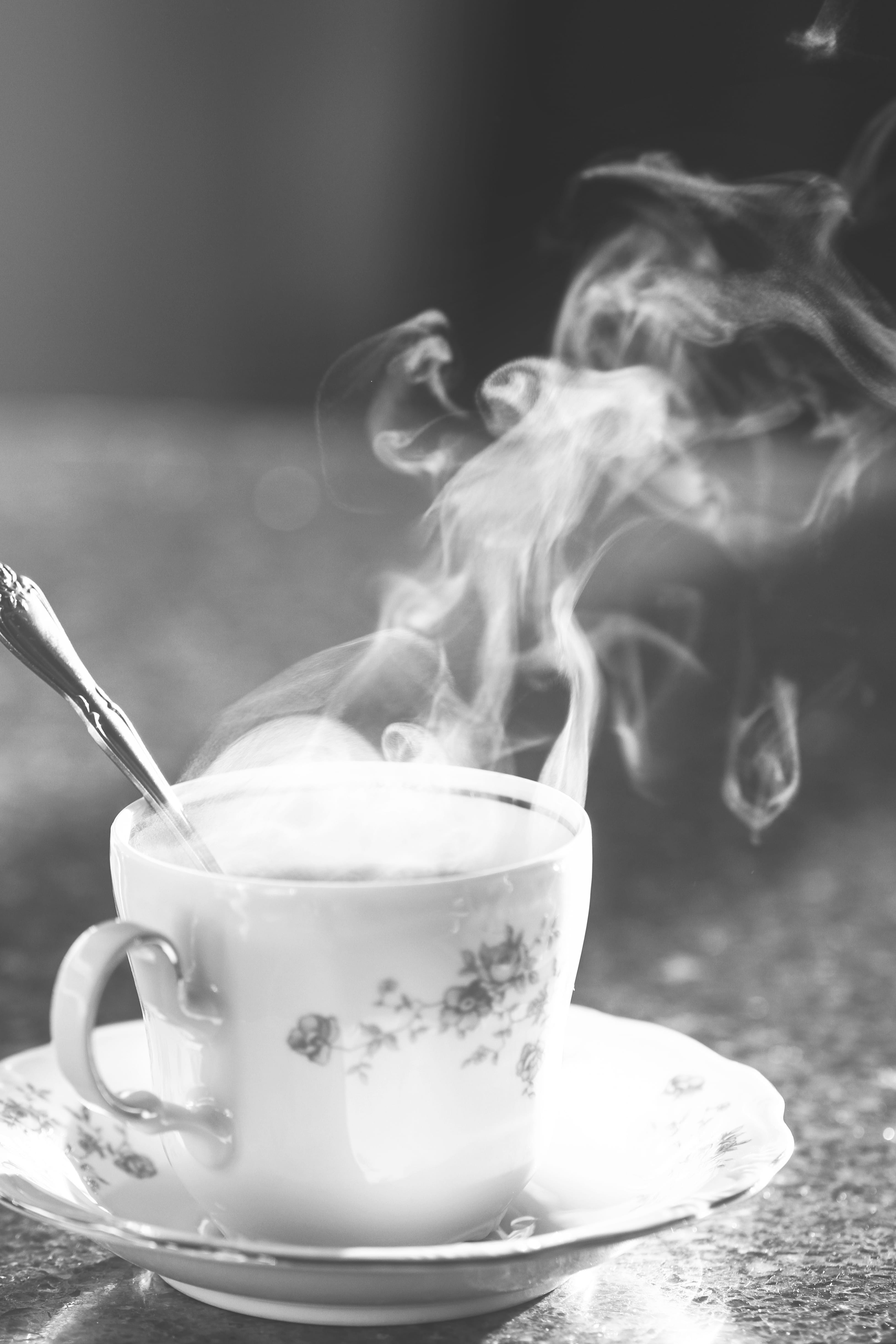 alma, coffee, eating utensil, focus on foreground, smoke, saucer, refreshment, food, still life, spoon, coffee - drink, united states, freshness, mug, temptation, Phone HD Wallpaper