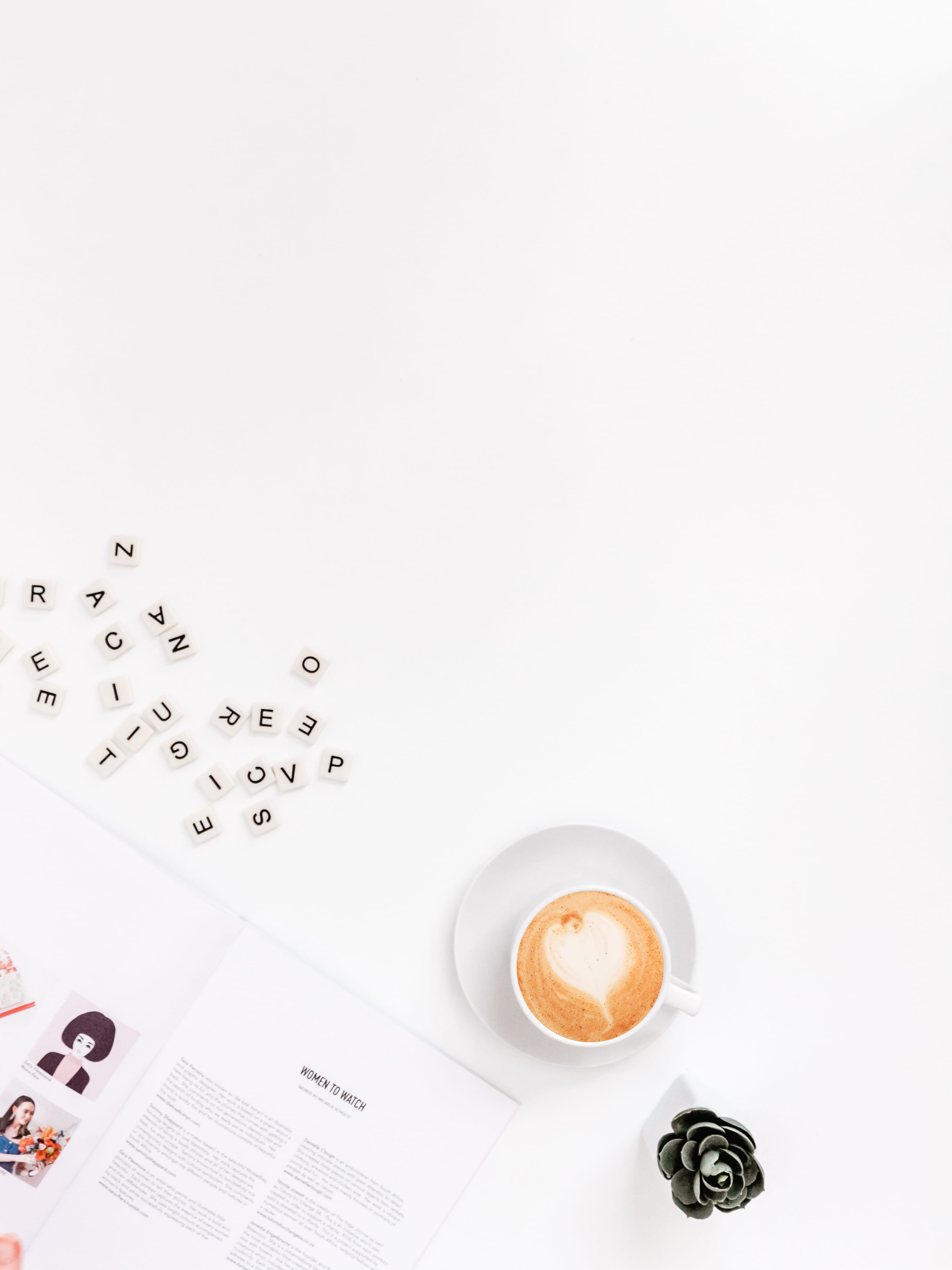 cup, food and drink, drink, no people, mug, 4K, high angle view, coffee cup, flay, white background, directly above, coffee - drink, studio shot, photo, Phone HD Wallpaper
