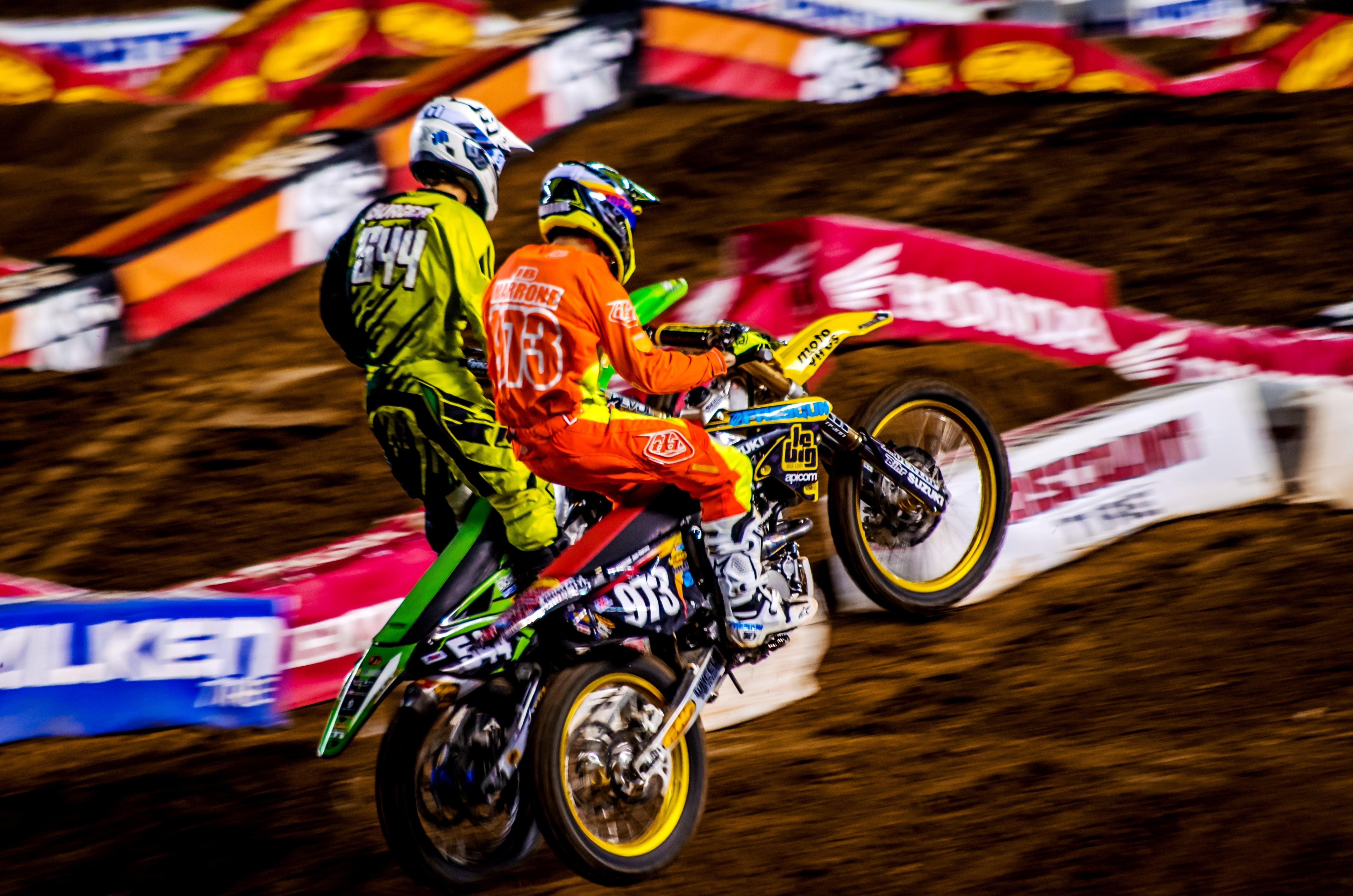 road, motorcycles, transportation, outdoors, track, land vehicle, sport, day, people, headwear, equipment, motocross, communication, helmet, motion, ride, HD Wallpaper